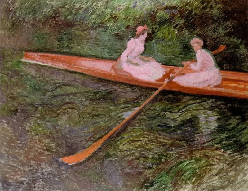 Le skiff rose - Claude Monet
