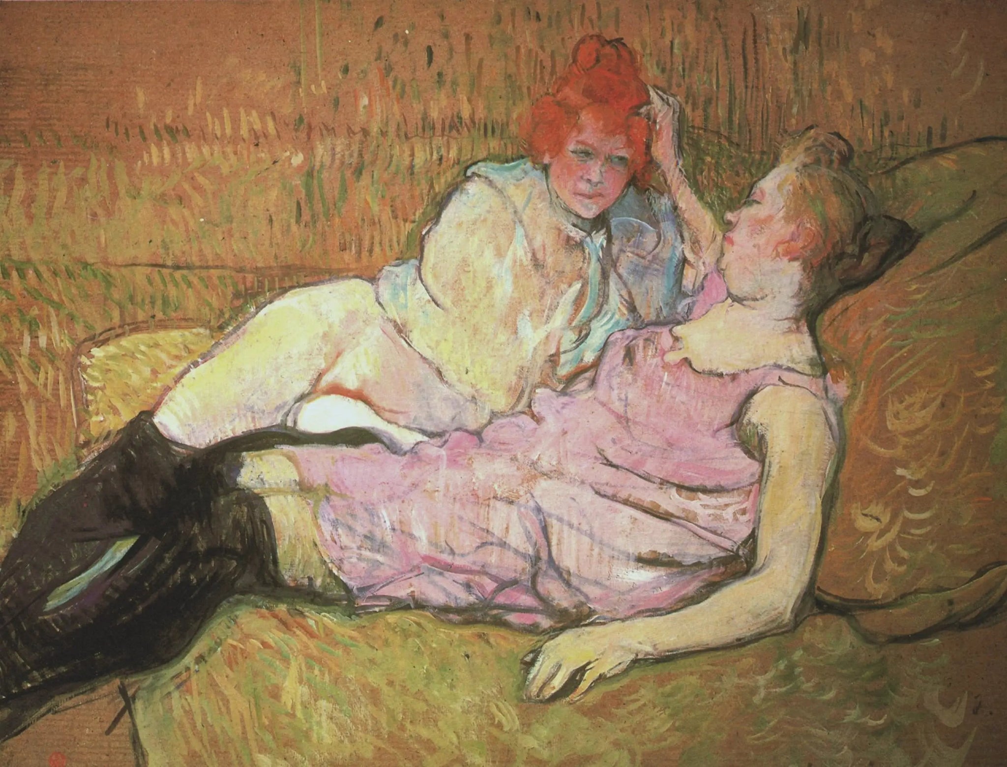 Le Sofa - Henri de Toulouse-Lautrec image 1 reproduction réalisée par Alpha Reproduction