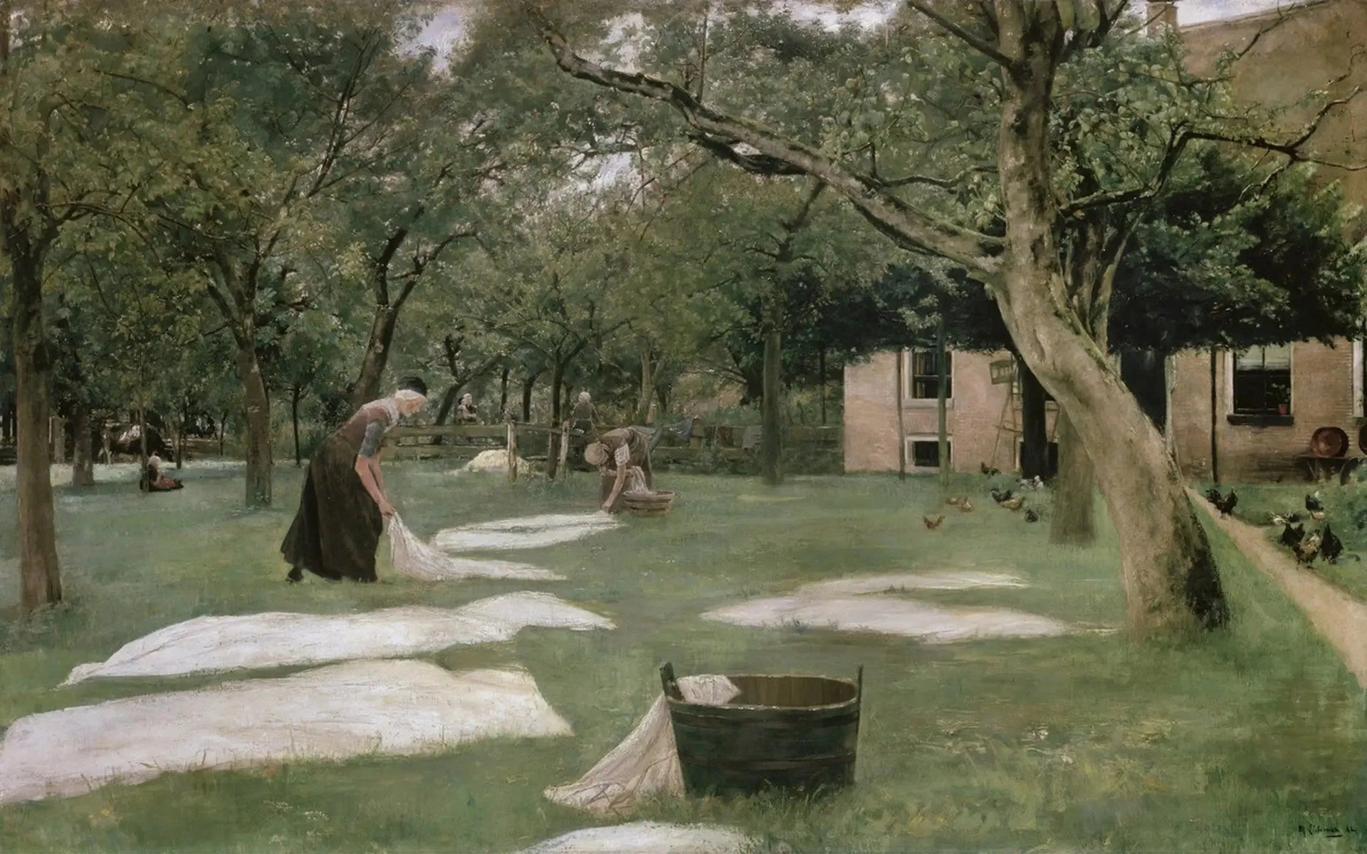 Le sol blanchissant - Max Liebermann image 1 tableau peint à l’huile sur toile