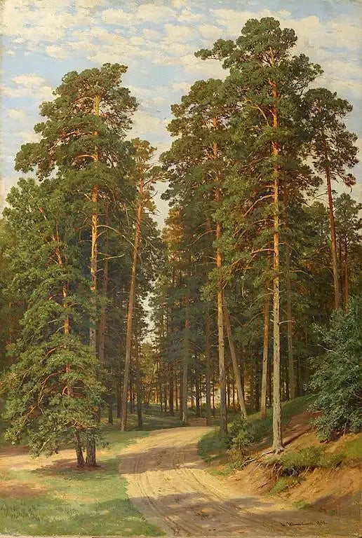Le soleil dans la forêt - Ivan Chichkine image 1 reproduction artisanale de tableau