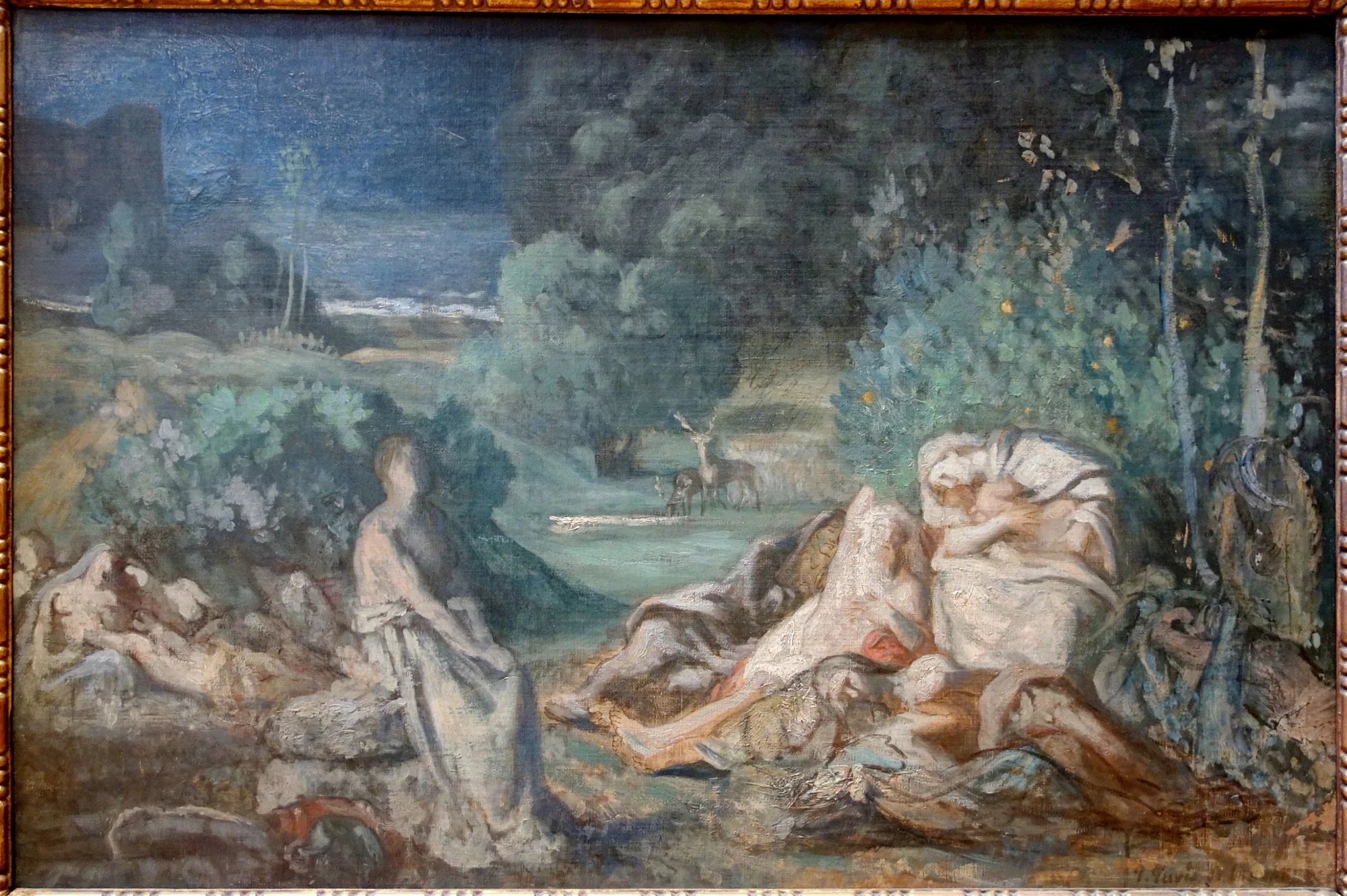 Le sommeil - Pierre Puvis de Chavannes image 1 reproduction artisanale de tableau