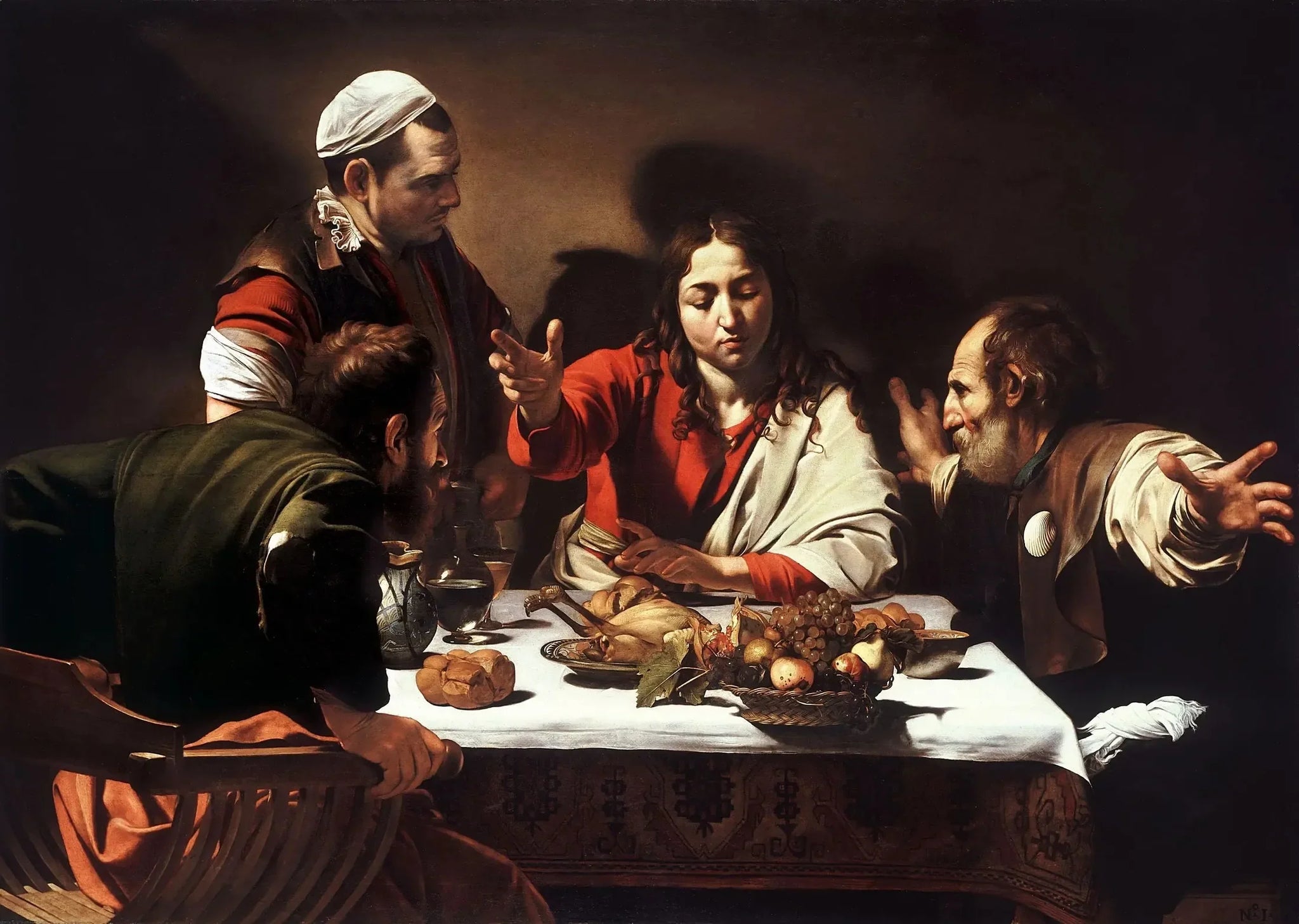 Le Souper à Emmaüs - Le Caravage image 1 reproduction de peinture à l’huile