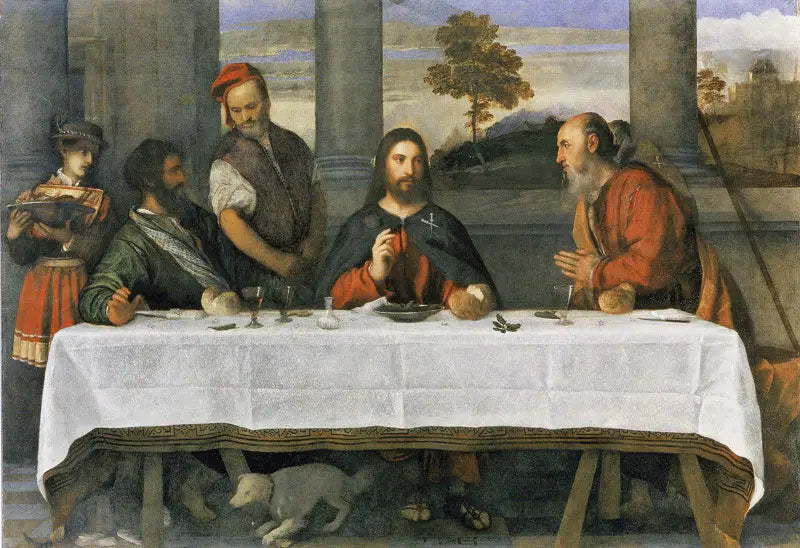 Le Souper à Emmaüs - Titian image 1 tableau peint à l’huile sur toile