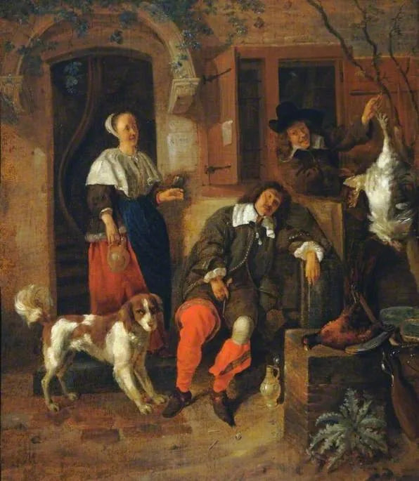 Le sportif fatigué - Gabriel Metsu image 1 copie peinte à la main à l’huile