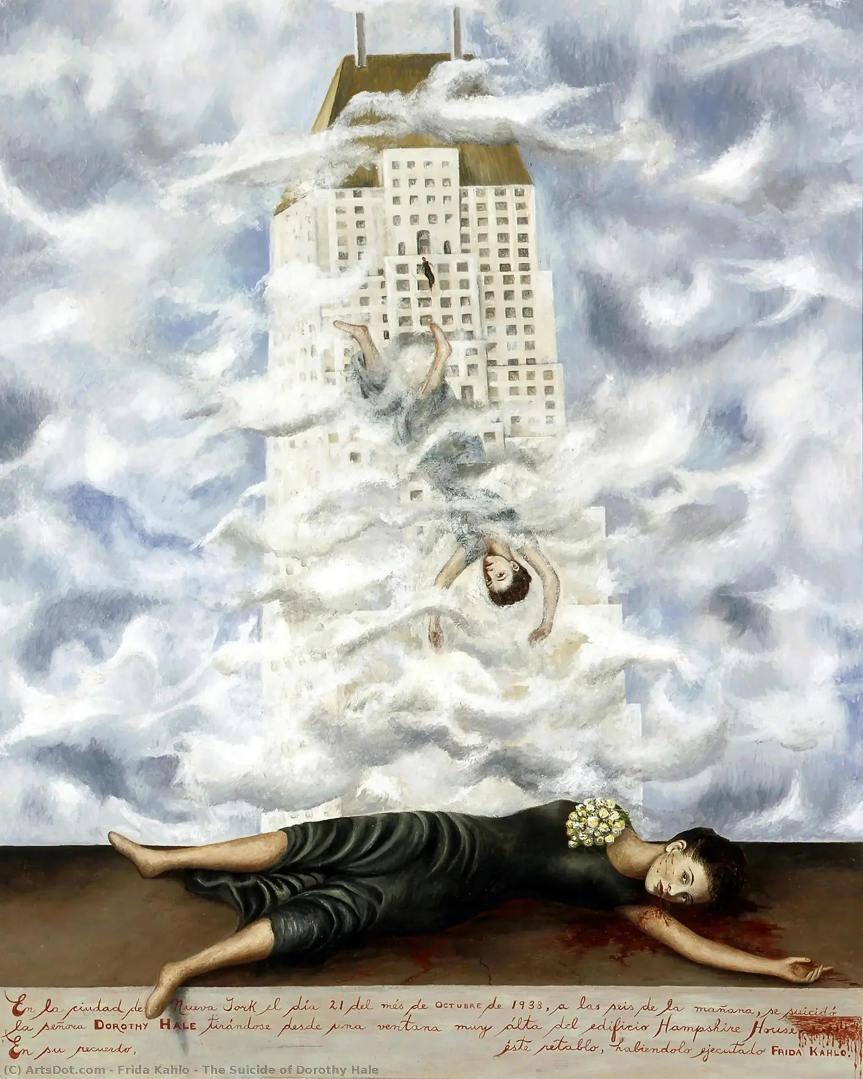 Le Suicide de Dorothy Hale - Frida Kahlo image 1 reproduction de peinture à l’huile