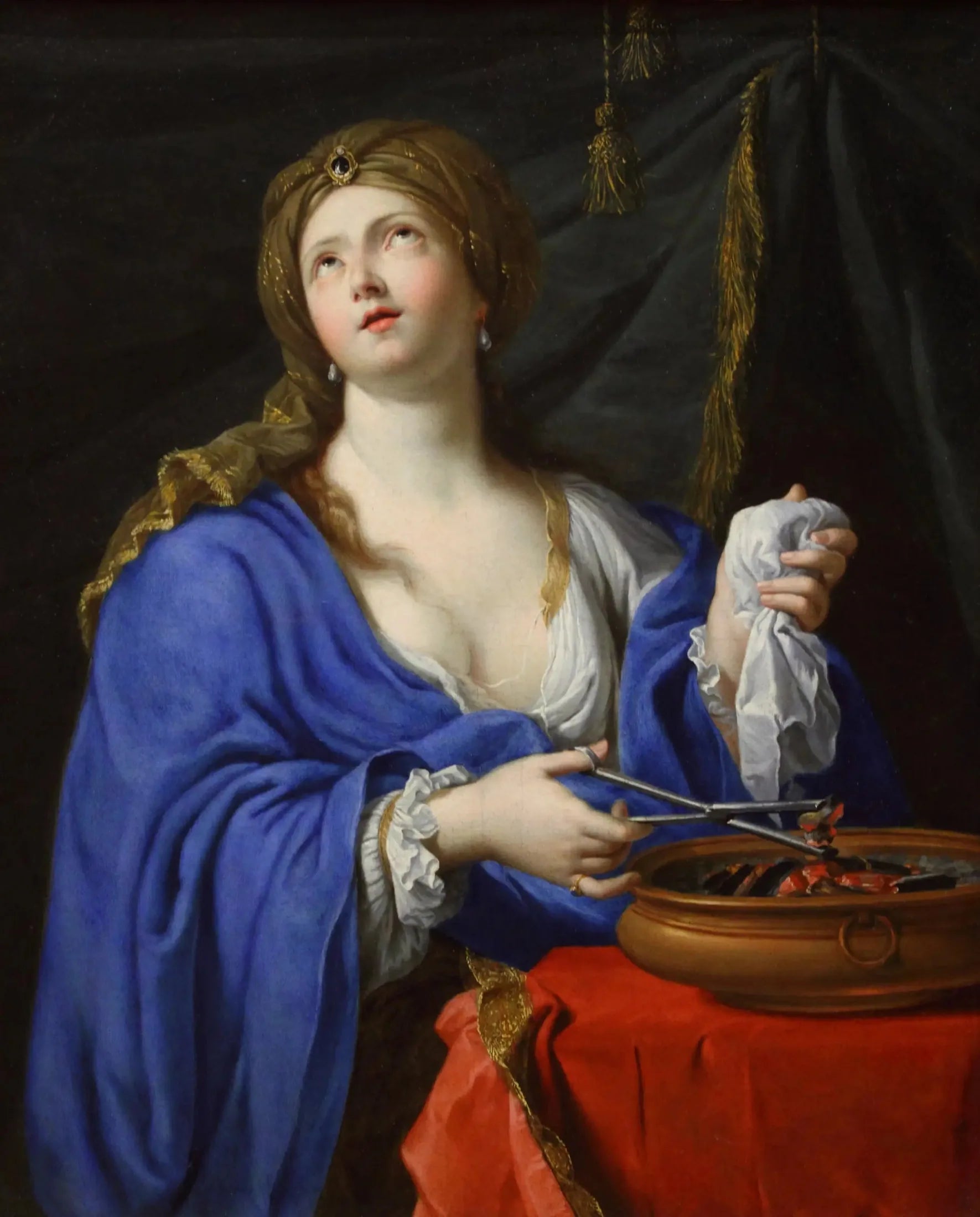 Le Suicide de Porcia - Pierre Mignard image 1 reproduction artisanale de tableau