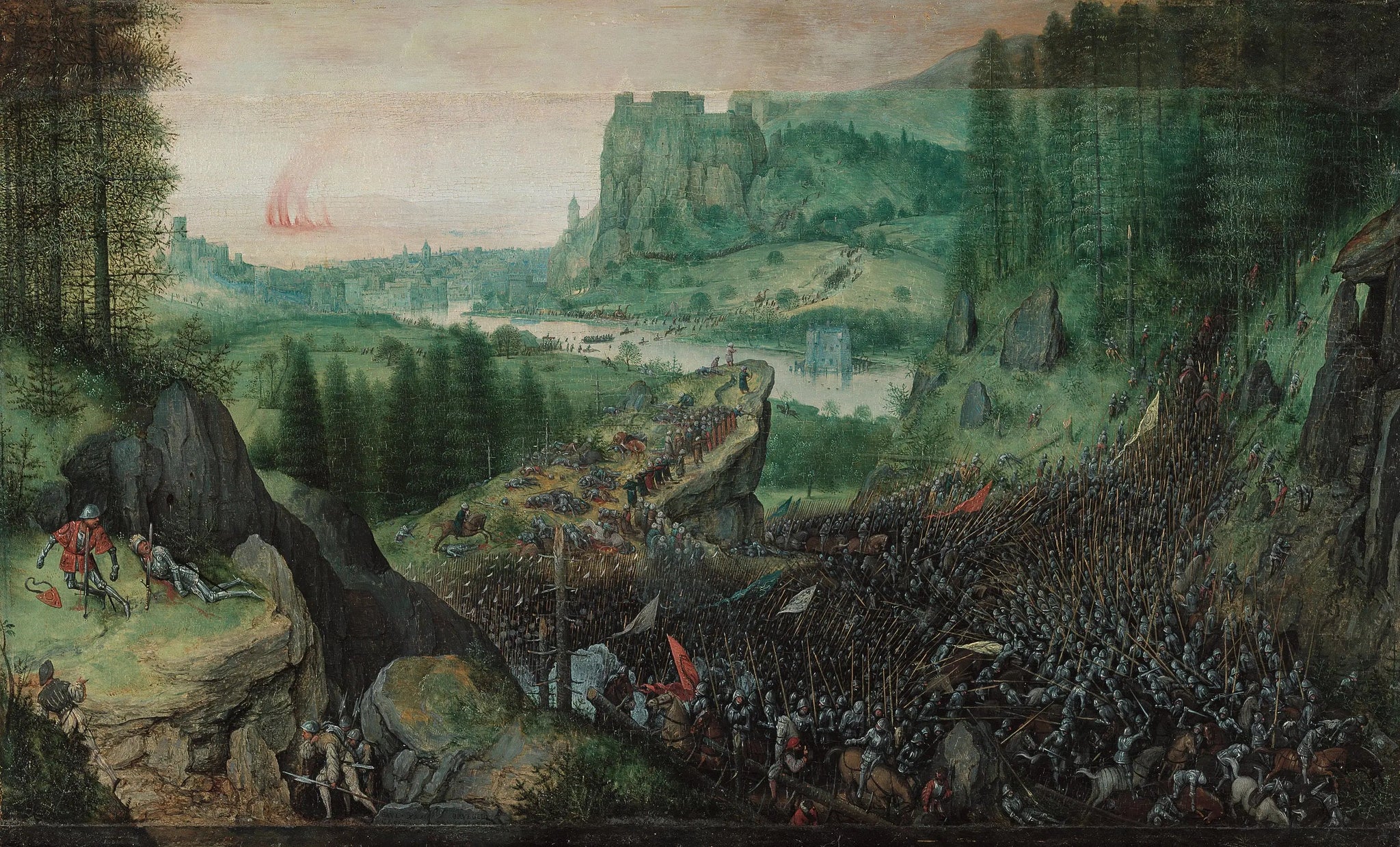 Le Suicide de Saül - Pieter Brueghel the Elder image 1 copie peinte à la main à l’huile