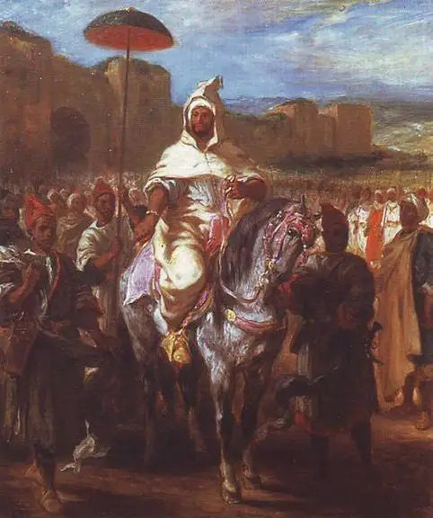 Le sultan du Maroc entouré de sa garde - Eugène Delacroix image 1 tableau peint à l’huile sur toile