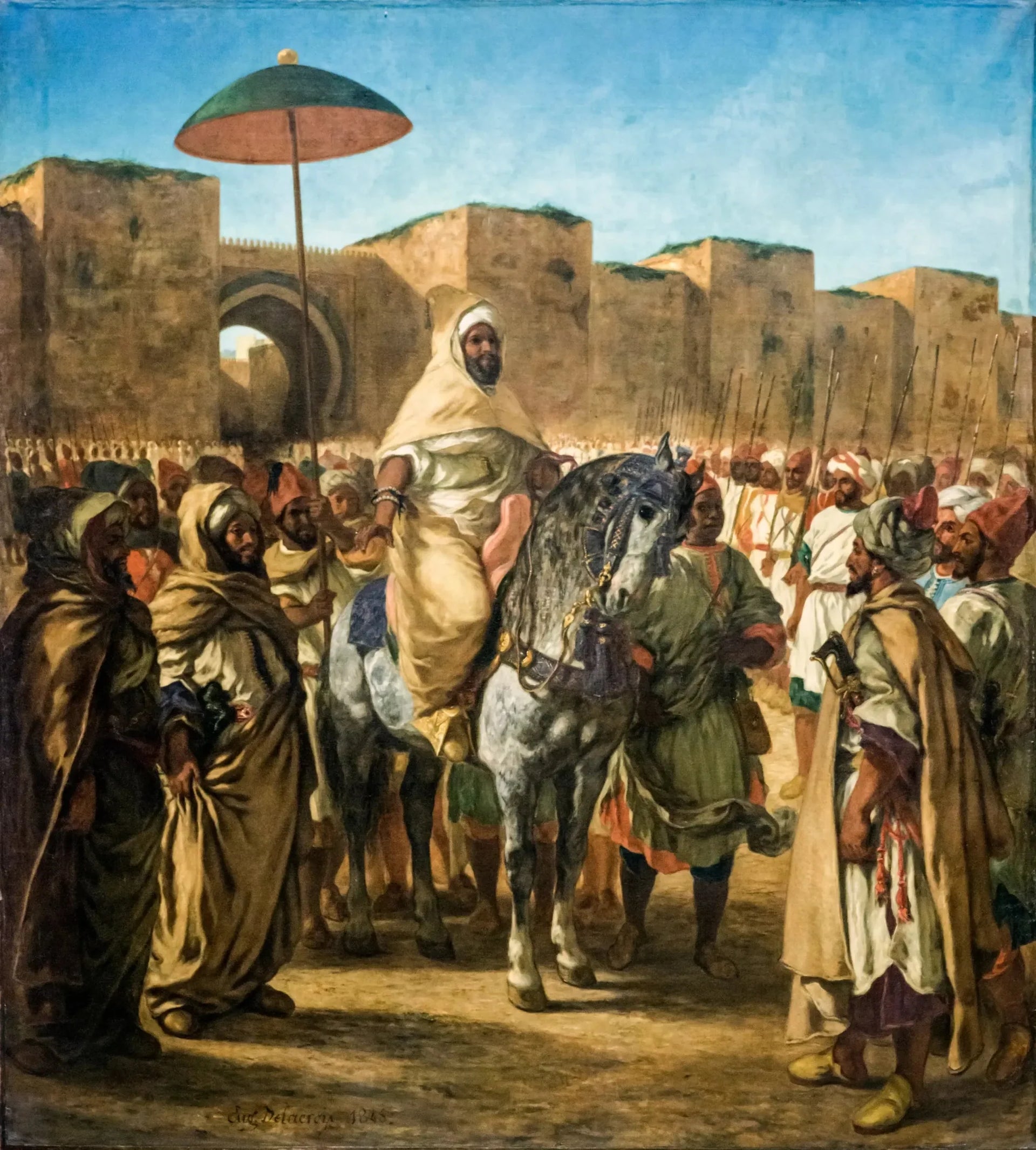 Le Sultan du Maroc - Eugène Delacroix image 2 reproduction de peinture à l’huile