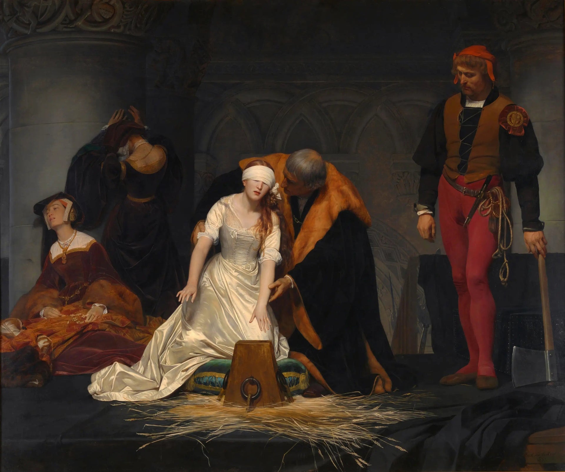 Le Supplice de Jane Grey - Paul Delaroche image 1 tableau peint à l’huile sur toile