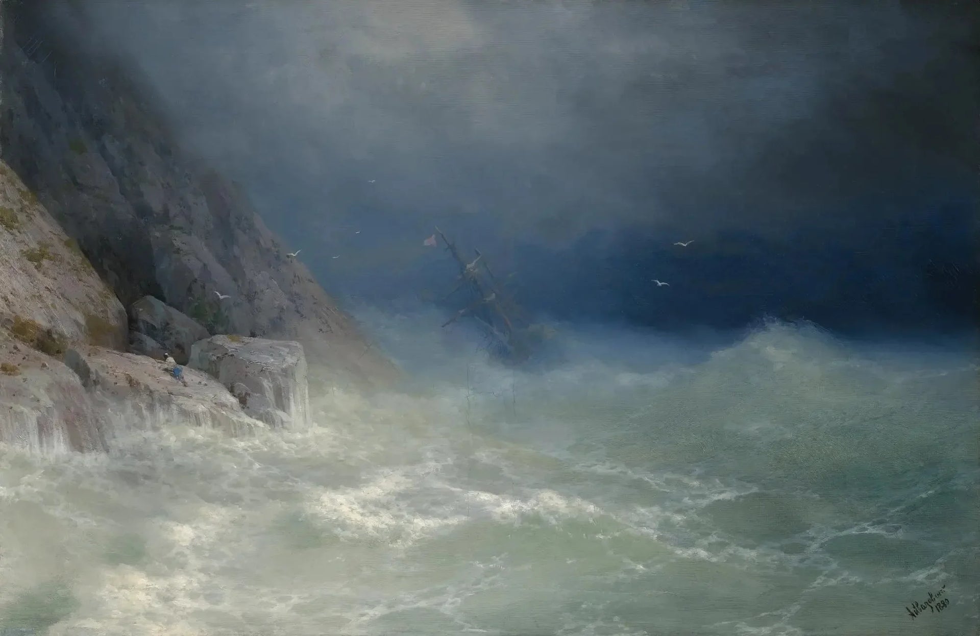 Le survivant - Ivan Aïvazovski image 1 reproduction d’œuvre d’art à l’huile