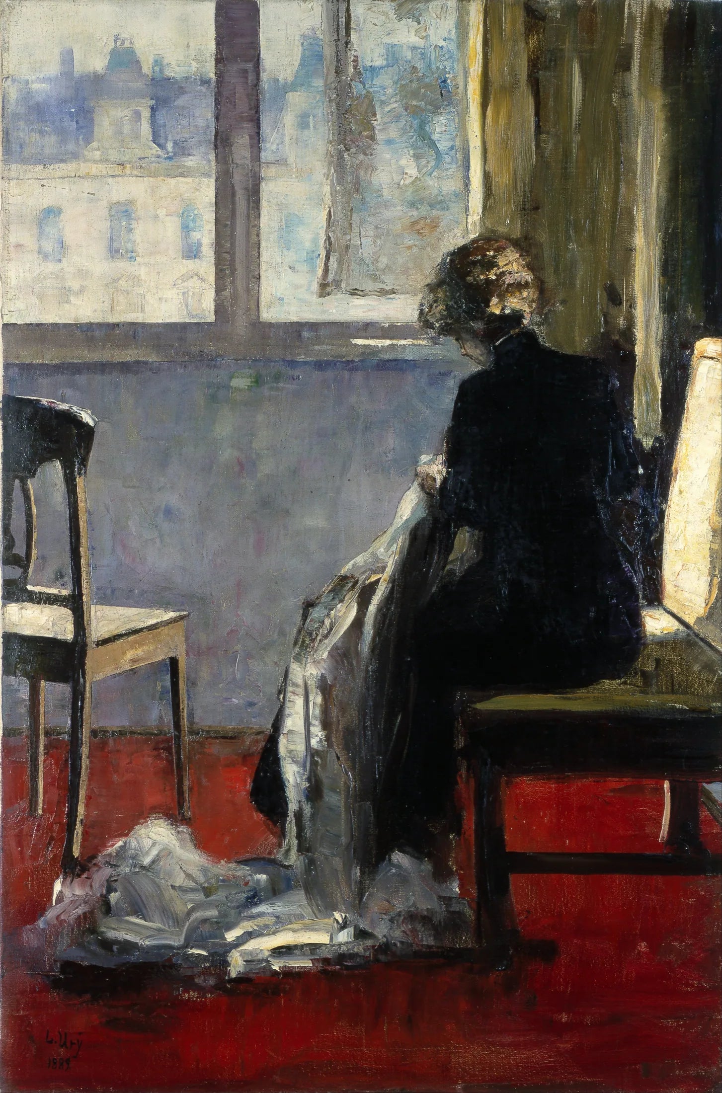 Le tapis rouge - Lesser Ury image 1 copie de tableau peinte à la main