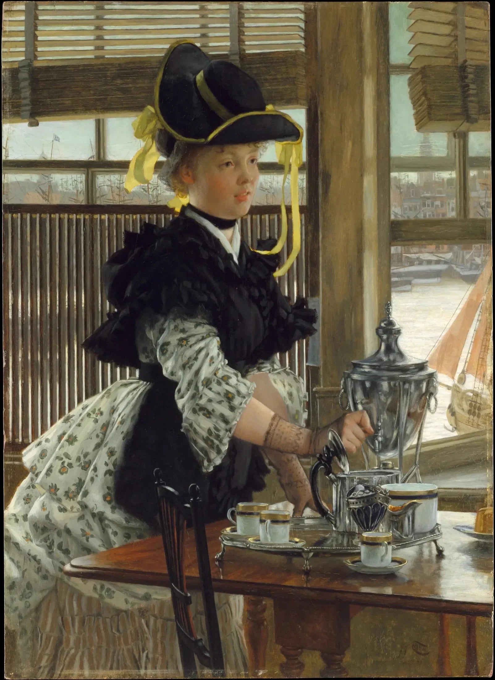 Le Thé - James Tissot image 1 copie peinte à la main à l’huile
