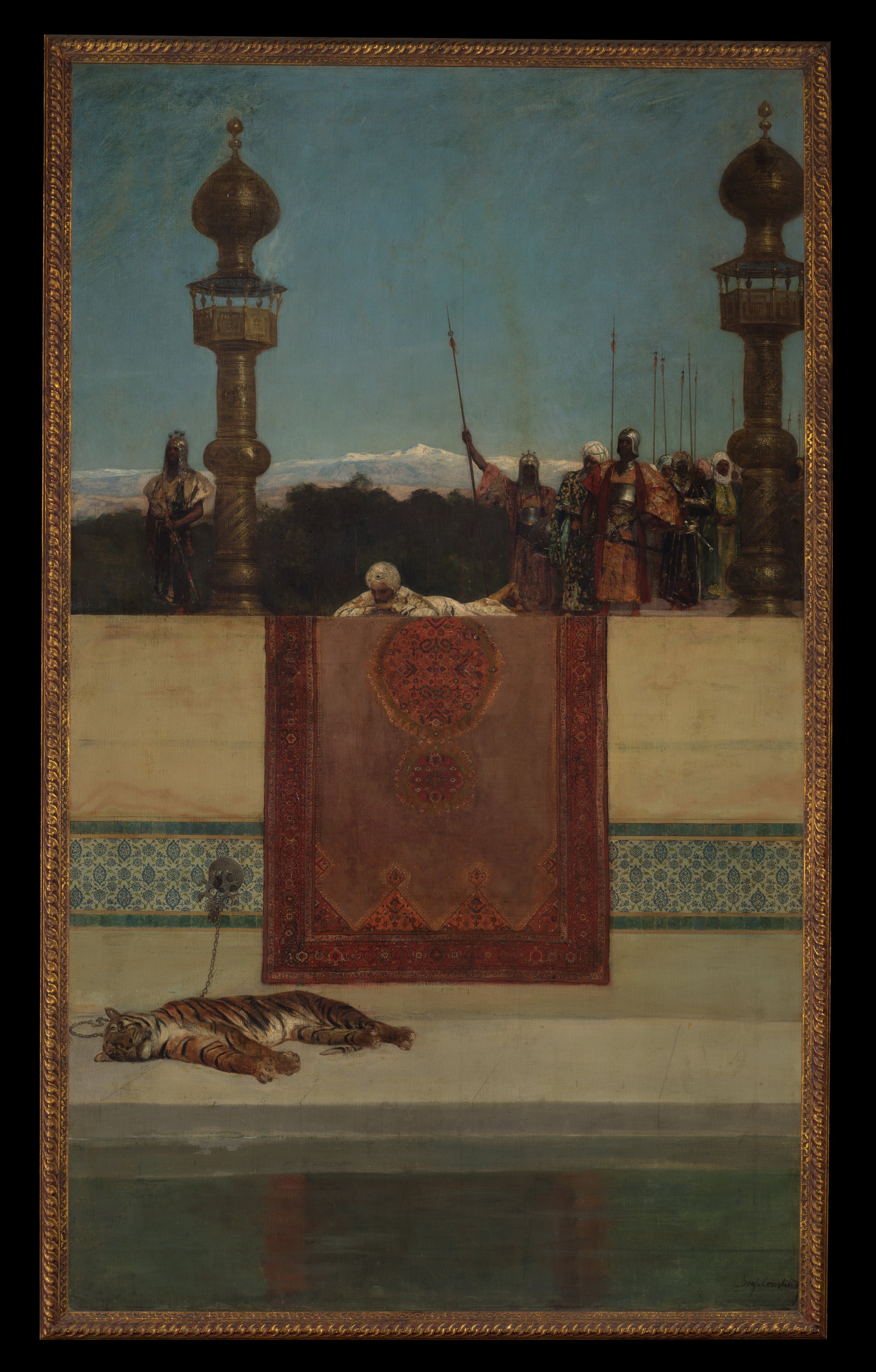 Le tigre du sultan - Jean-Joseph Benjamin-Constant image 1 tableau peint à l’huile sur toile