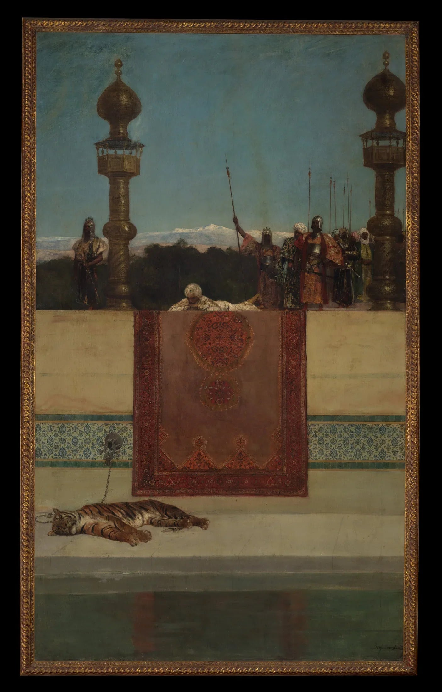Le tigre du sultan - Jean-Joseph Benjamin-Constant image 1 tableau peint à l’huile sur toile