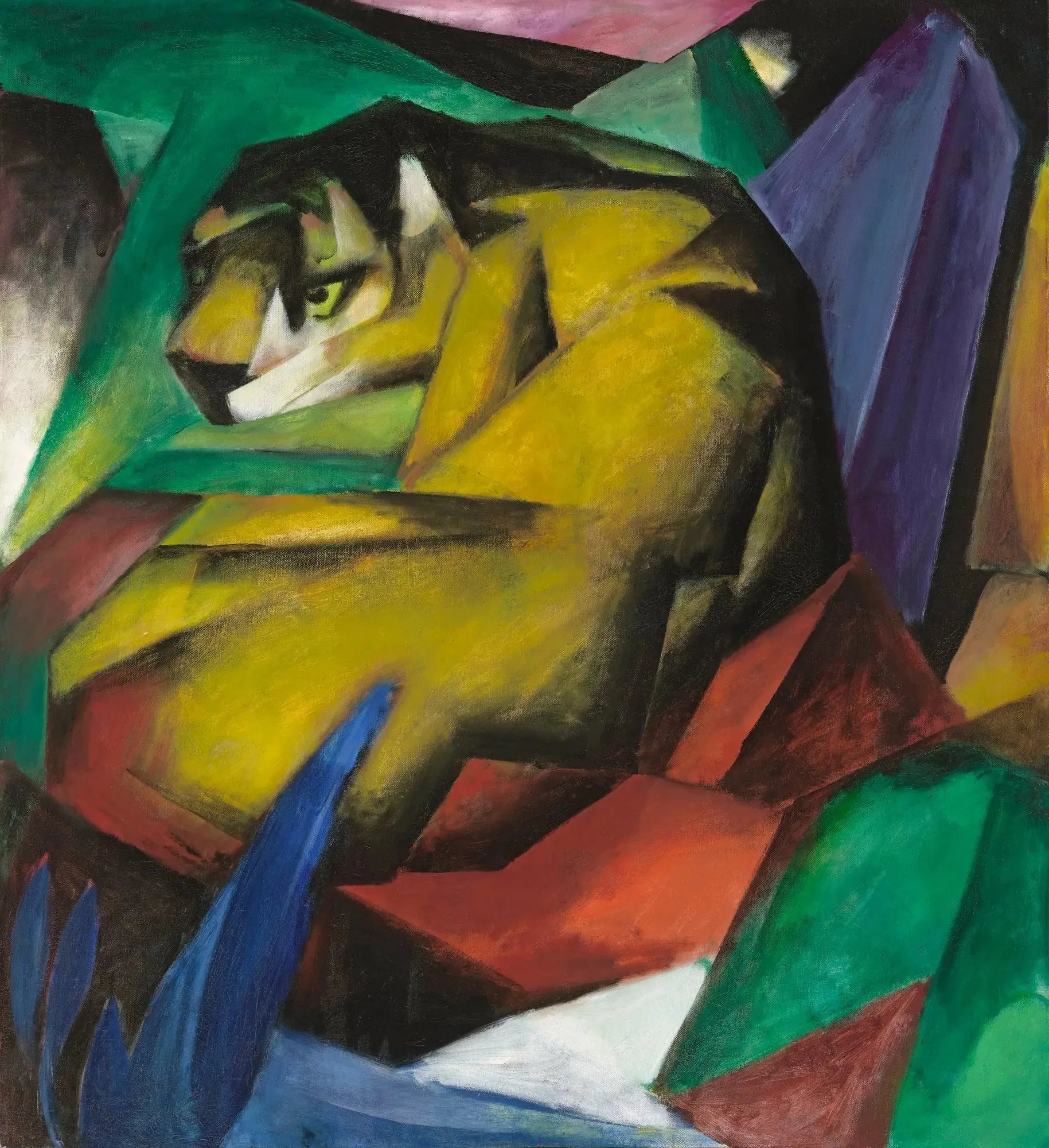 Le Tigre - Franz Marc image 1 tableau peint à l’huile sur toile