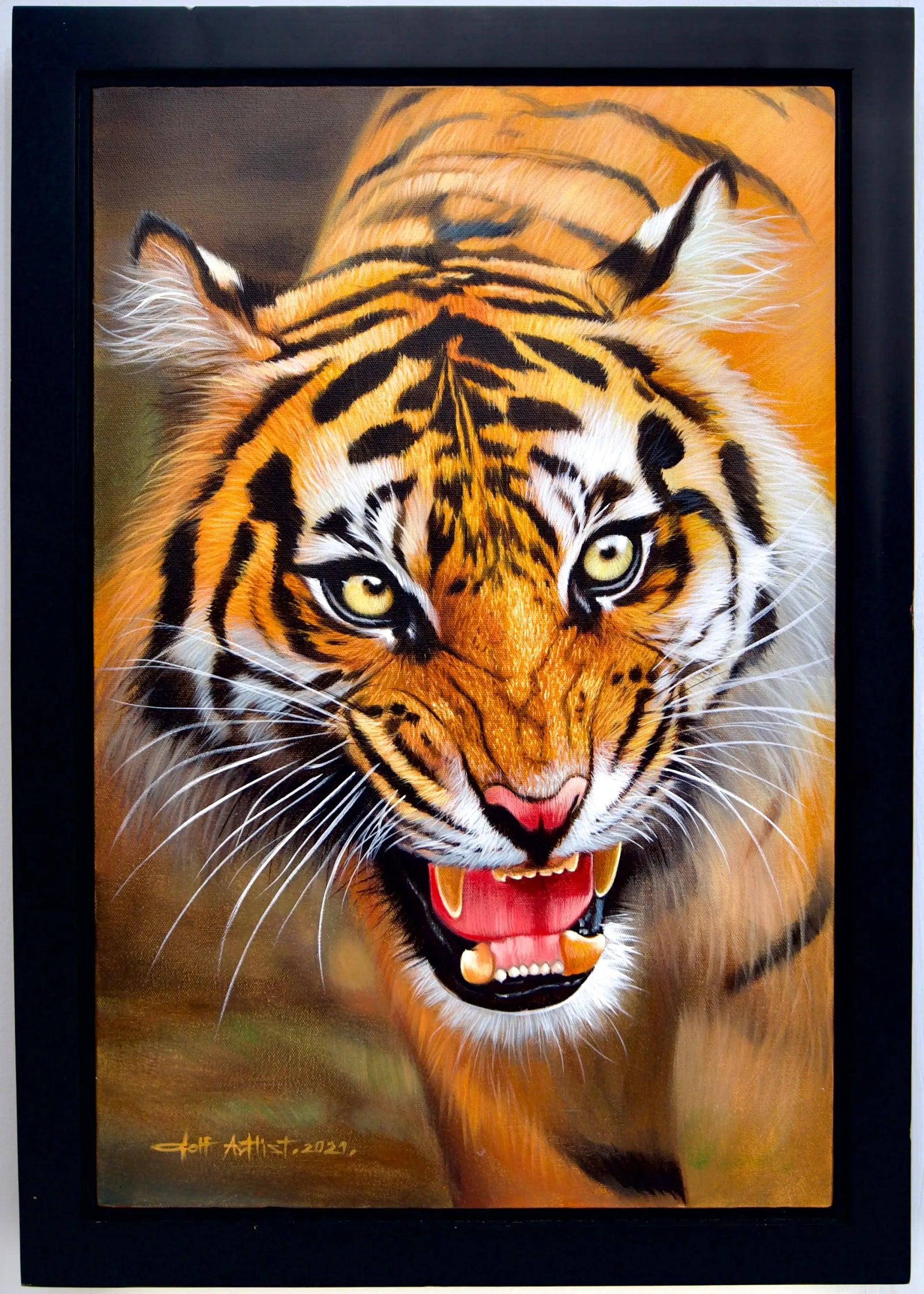 Le Tigre Protecteur | 40 x 60 cm image 1 reproduction de peinture à l’huile