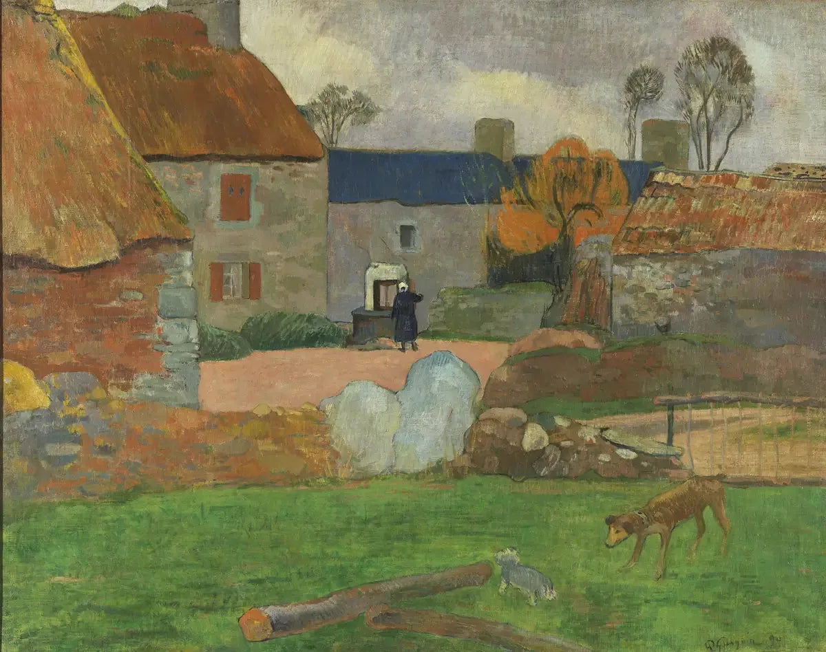 Le Toit bleu - Paul Gauguin image 1 reproduction réalisée par Alpha Reproduction
