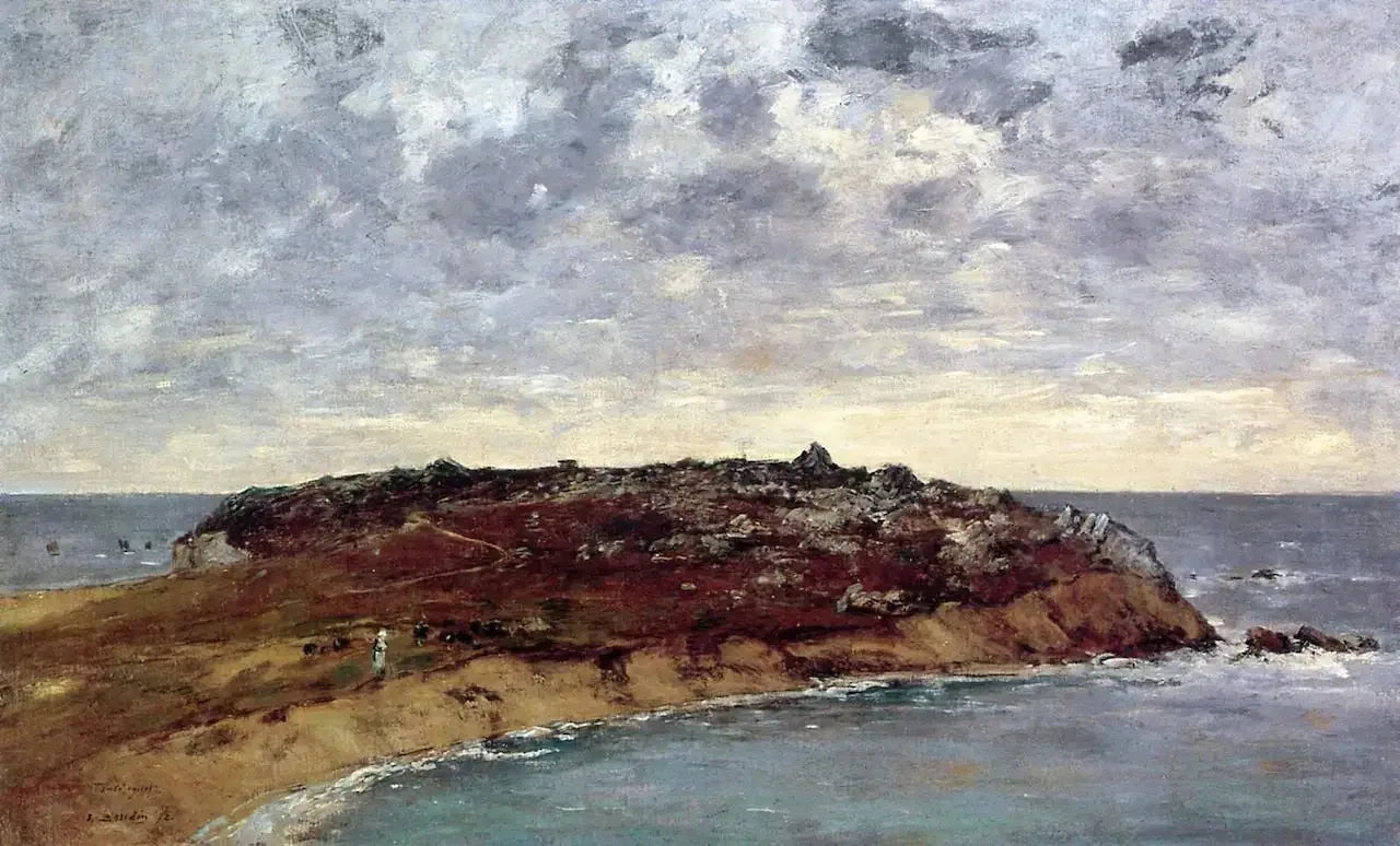 Le Toulinguet, côtes de Camaret - Eugène Boudin image 1 copie de tableau peinte à la main