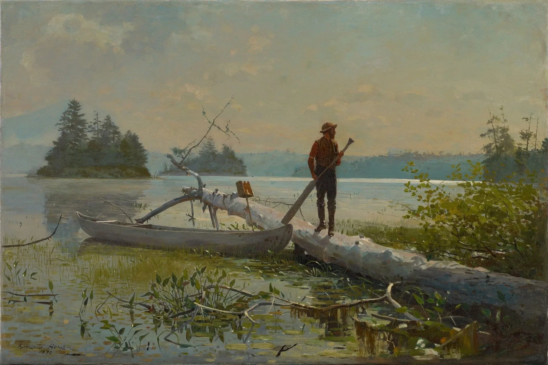 Le Trappeur - Winslow Homer image 1 reproduction artisanale de tableau