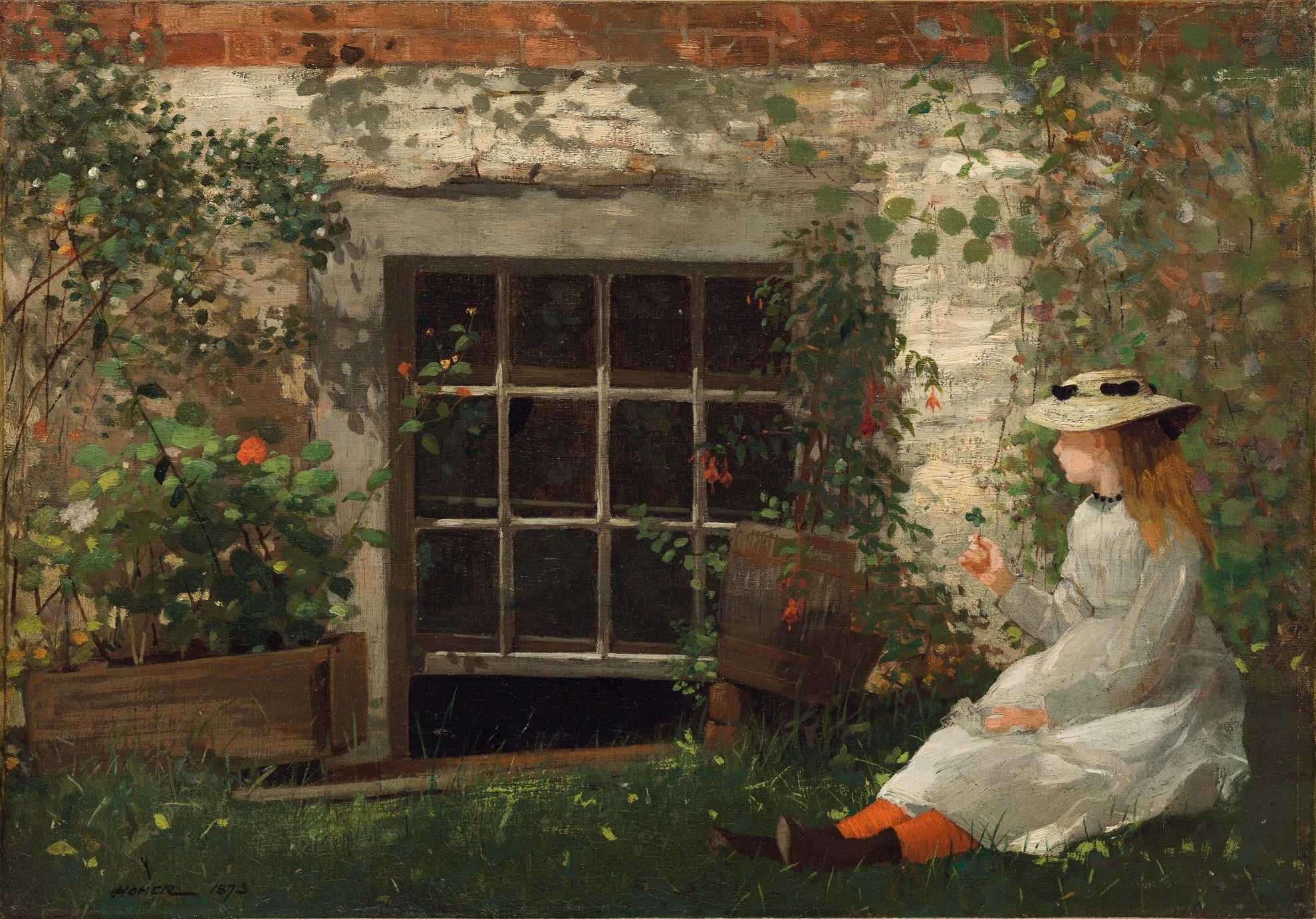 Le trèfle à quatre feuilles - Winslow Homer image 1 copie peinte à la main à l’huile
