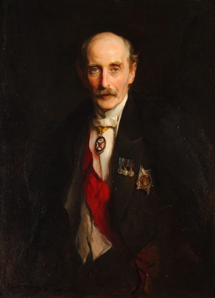 Le très honorable Sir Arthur Nicolson, 11e baronnet de Nouvelle-Écosse, 1er baron Carnock (1849–1928) - Philip de László image 1 copie de tableau peinte à la main