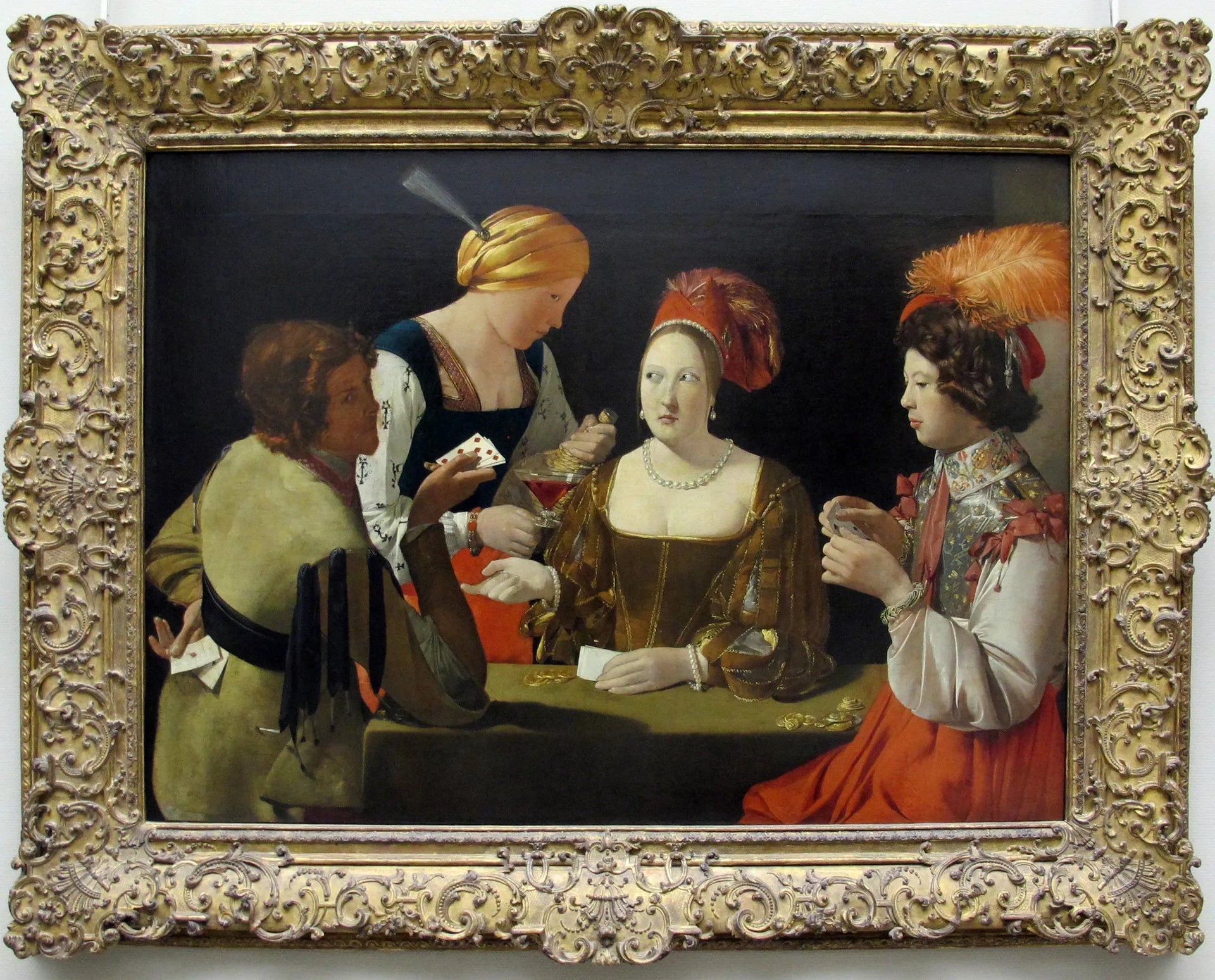 Le Tricheur à l'as de carreau - Georges de La Tour image 2 copie peinte à la main à l’huile