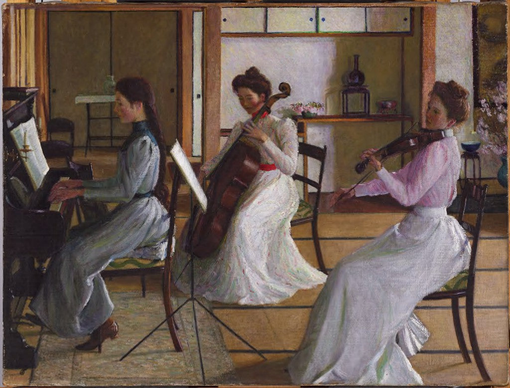 Le Trio, Tokyo, Japon - Lilla Cabot Perry image 1 reproduction artisanale de tableau