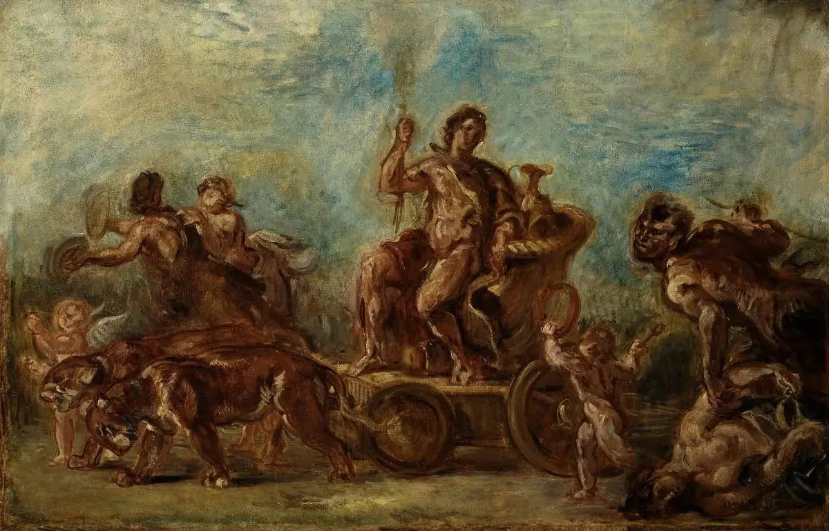 Le Triomphe de Bacchus - Eugène Delacroix image 1 tableau peint à l’huile sur toile