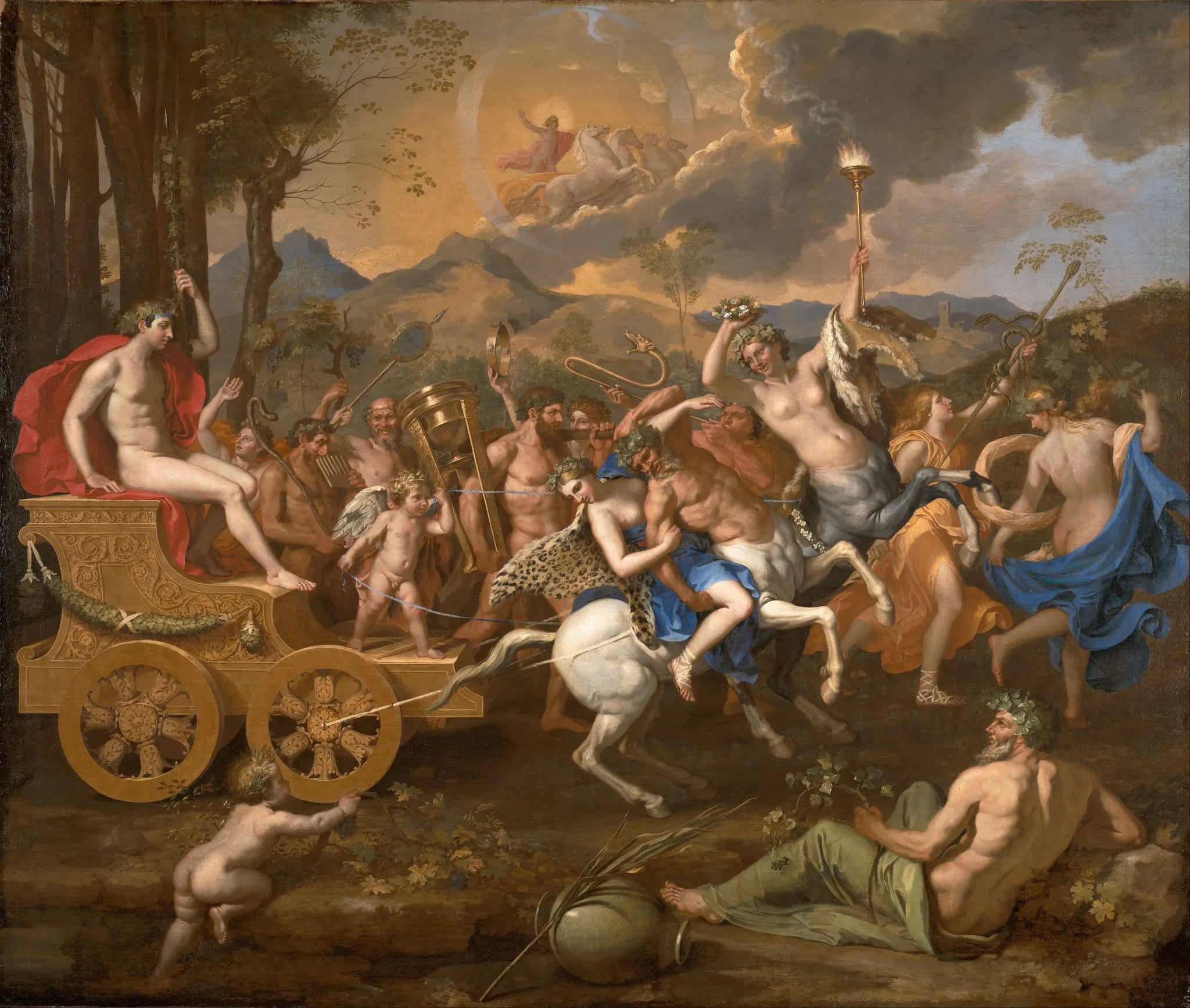 Le Triomphe de Bacchus - Nicolas Poussin image 1 reproduction de peinture à l’huile