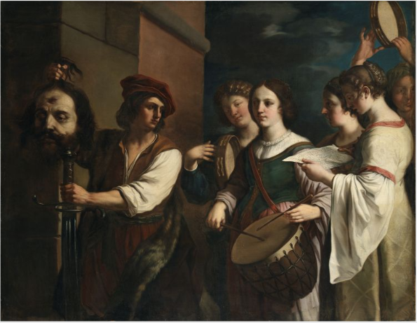 Le triomphe de David - Guercino image 1 reproduction artisanale de tableau