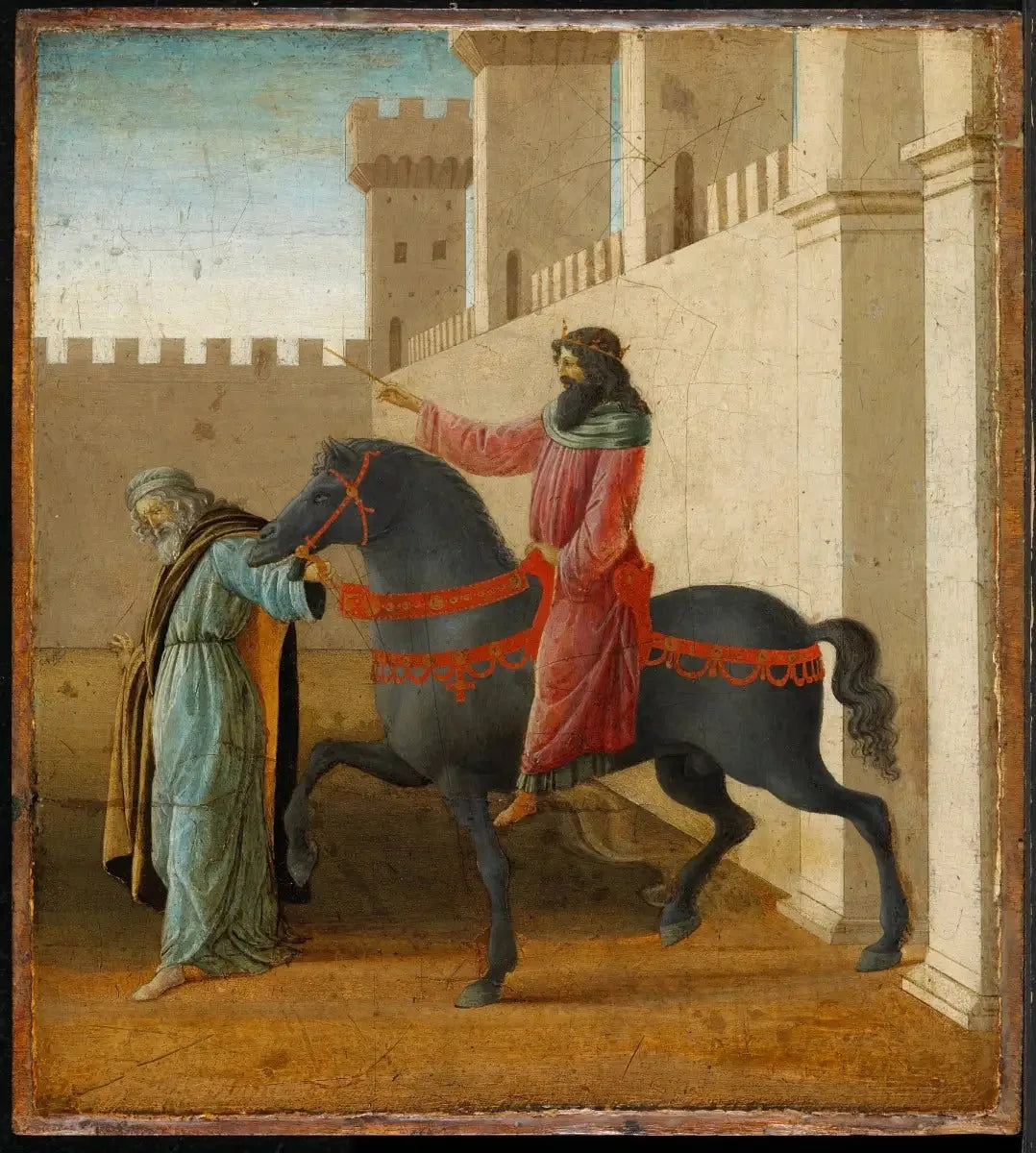 Le Triomphe de Mardochée - Sandro Botticelli image 1 reproduction artisanale de tableau