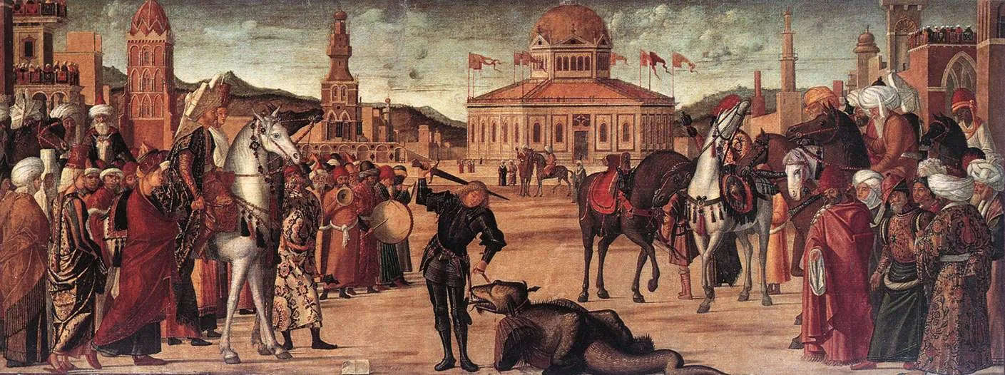 Le Triomphe de saint Georges - Vittore Carpaccio image 1 copie peinte à la main à l’huile