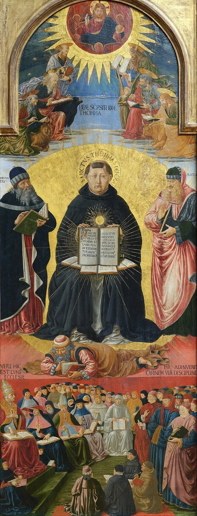 Le Triomphe de Saint Thomas d'Aquin - Benozzo Gozzoli image 1 copie peinte à la main à l’huile