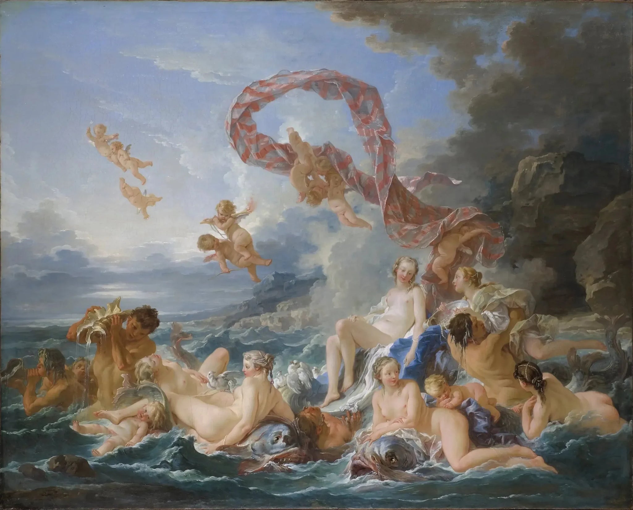 Le Triomphe de Vénus - François Boucher image 1 copie peinte à la main à l’huile
