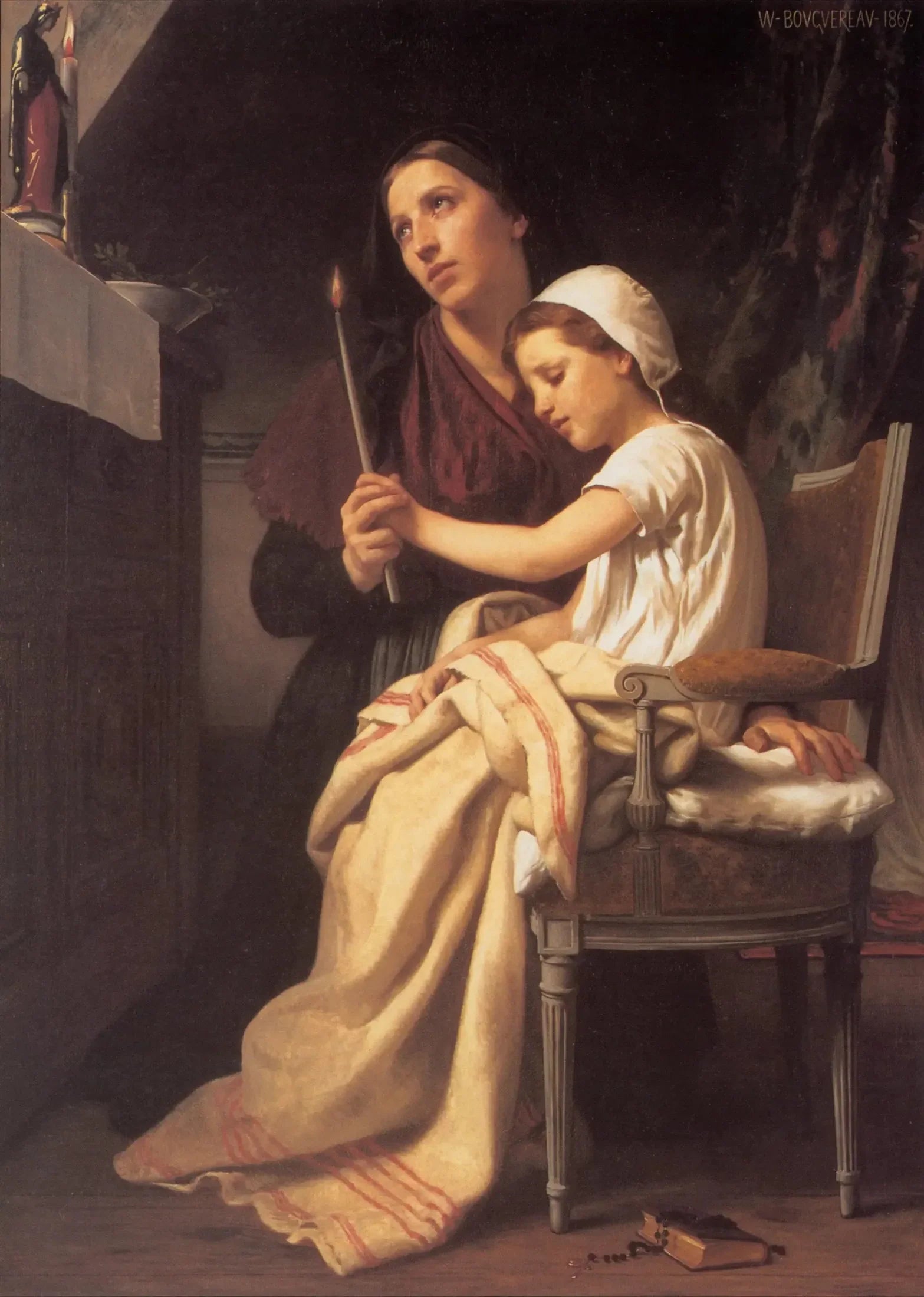 Le vœu - Bouguereau image 1 reproduction artisanale de tableau