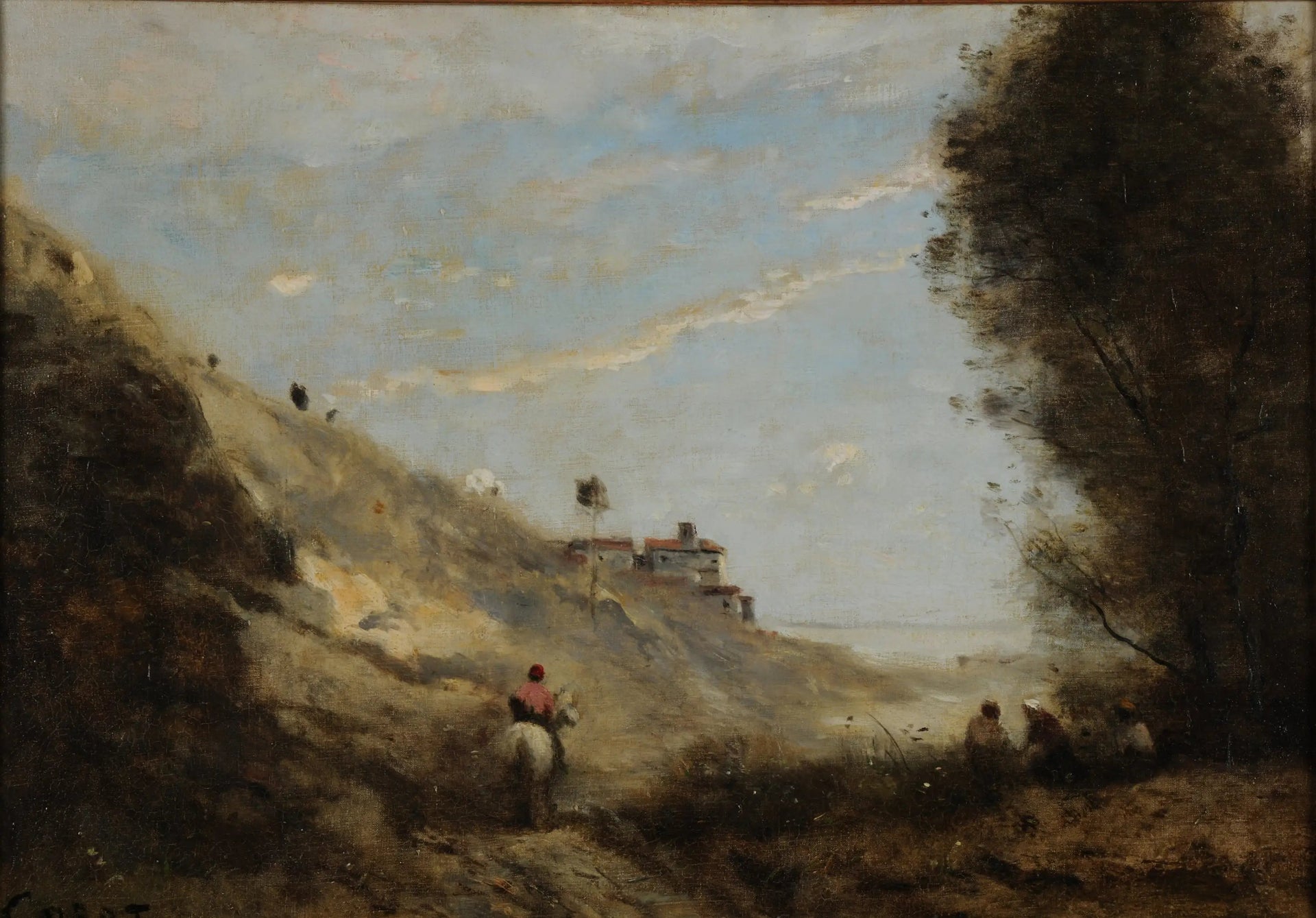 Le vallon au cavalier - Jean-Baptiste Camille Corot image 1 reproduction réalisée par Alpha Reproduction