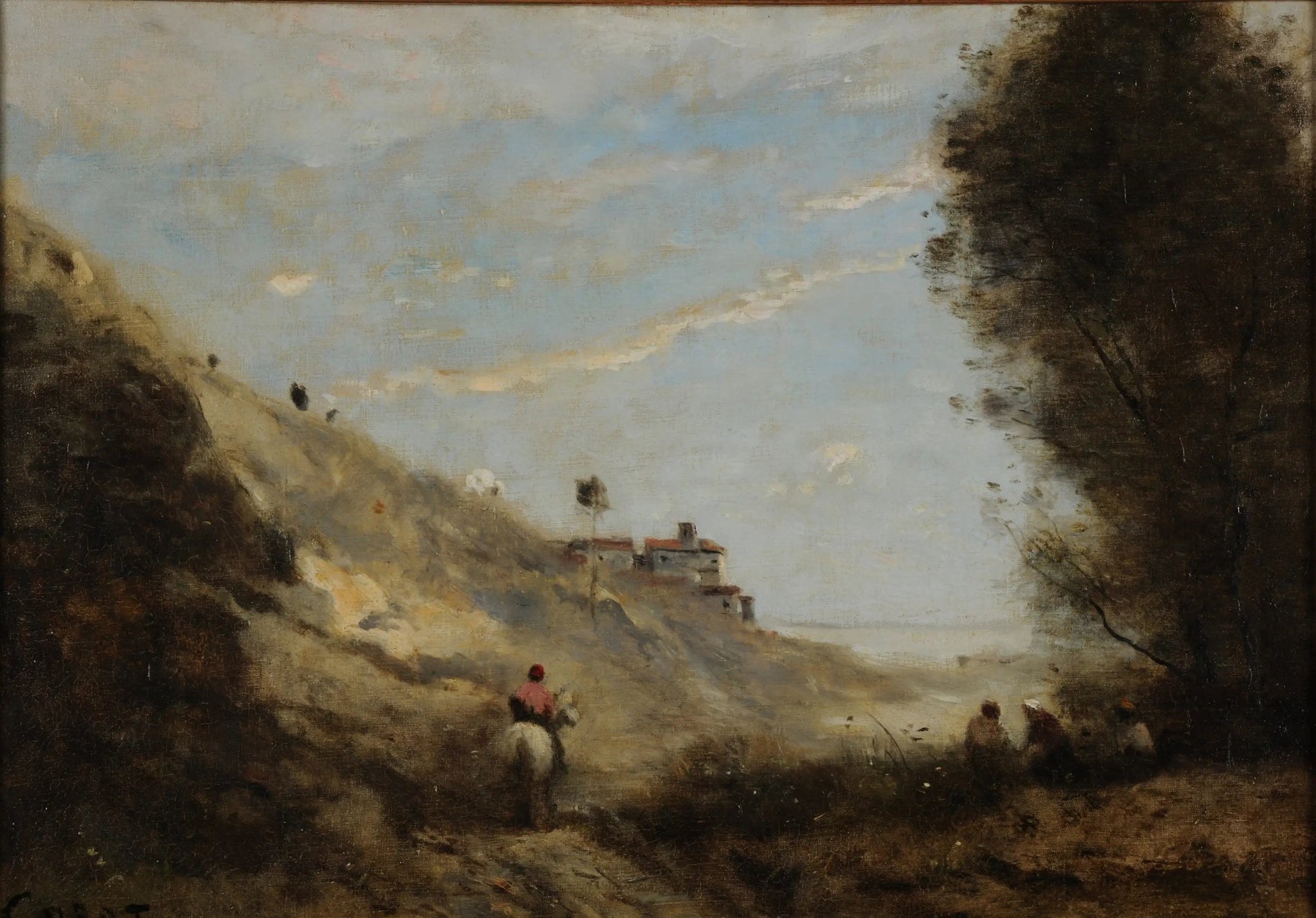 Le vallon au cavalier - Jean-Baptiste Camille Corot image 1 reproduction réalisée par Alpha Reproduction