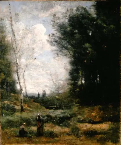 Le vallon - Jean-Baptiste Camille Corot image 1 copie de tableau peinte à la main