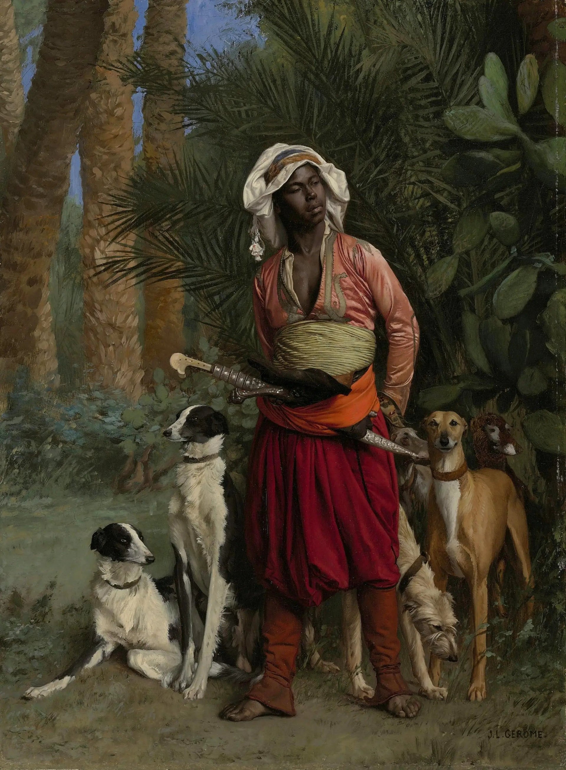 Le Veneur nègre - Jean-Léon Gérôme image 1 copie de tableau peinte à la main
