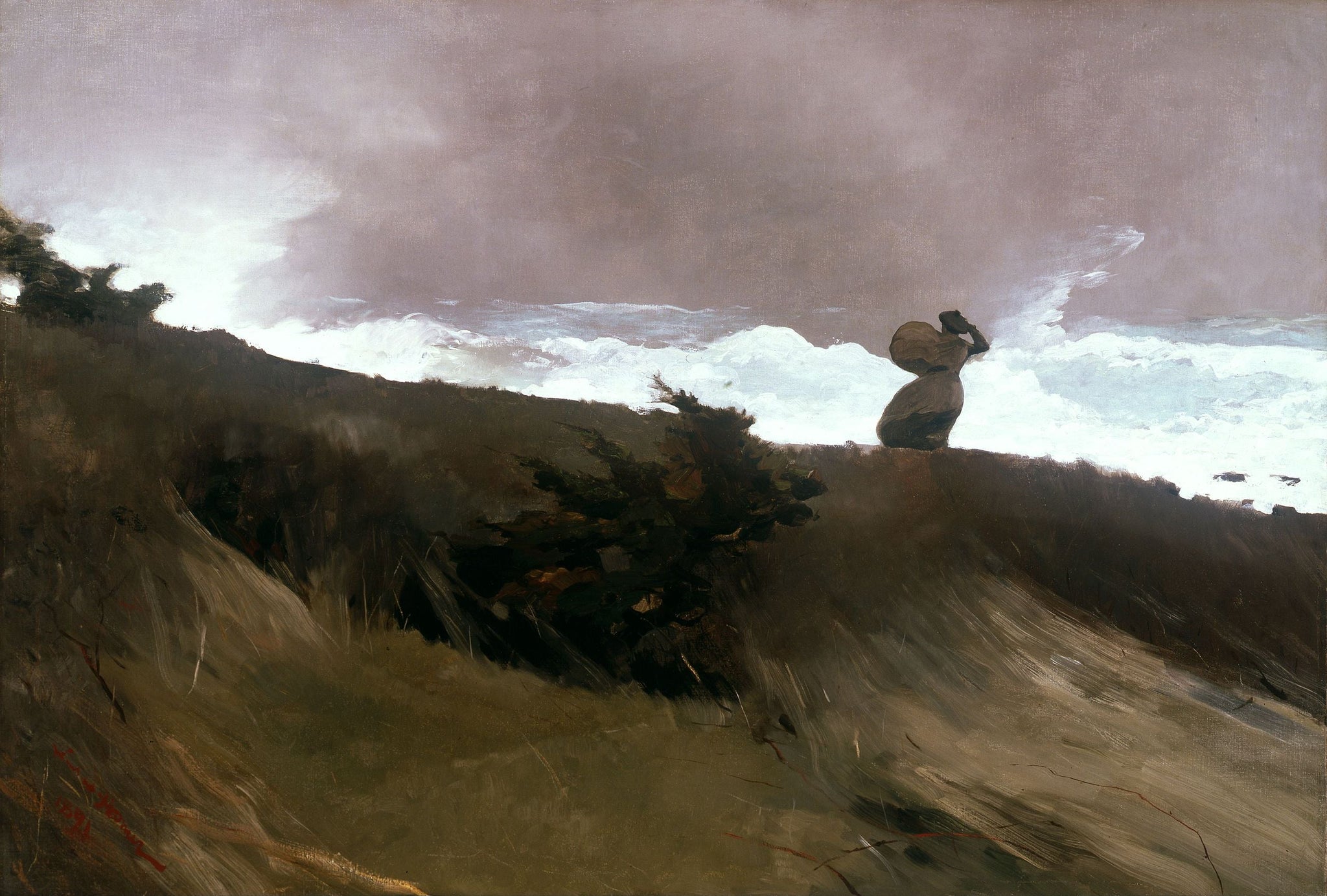 Le Vent d'ouest - Winslow Homer image 1 copie peinte à la main à l’huile