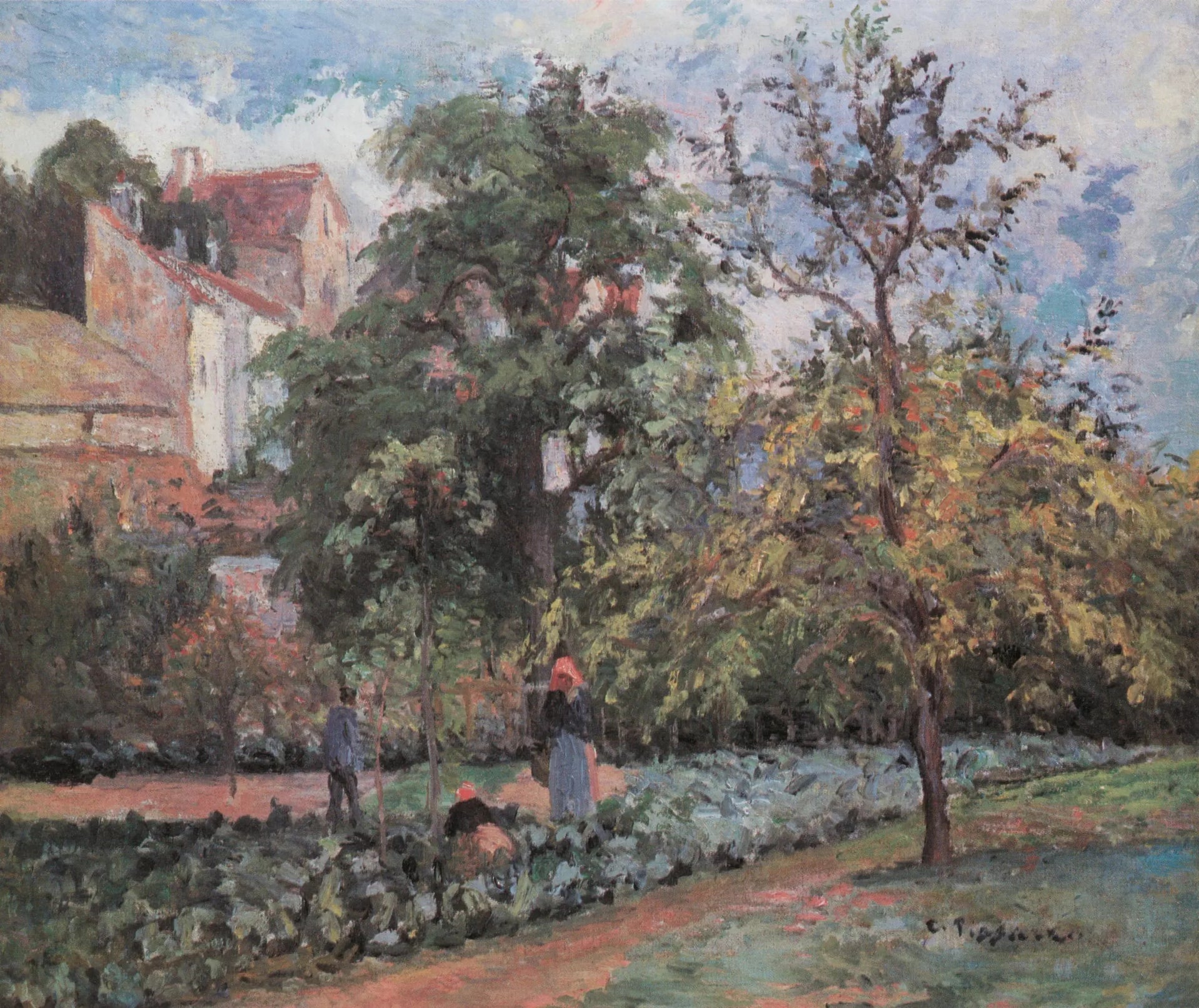 Le Verger à Maubuisson, Pontoise - Camille Pissarro image 1 copie de tableau peinte à la main