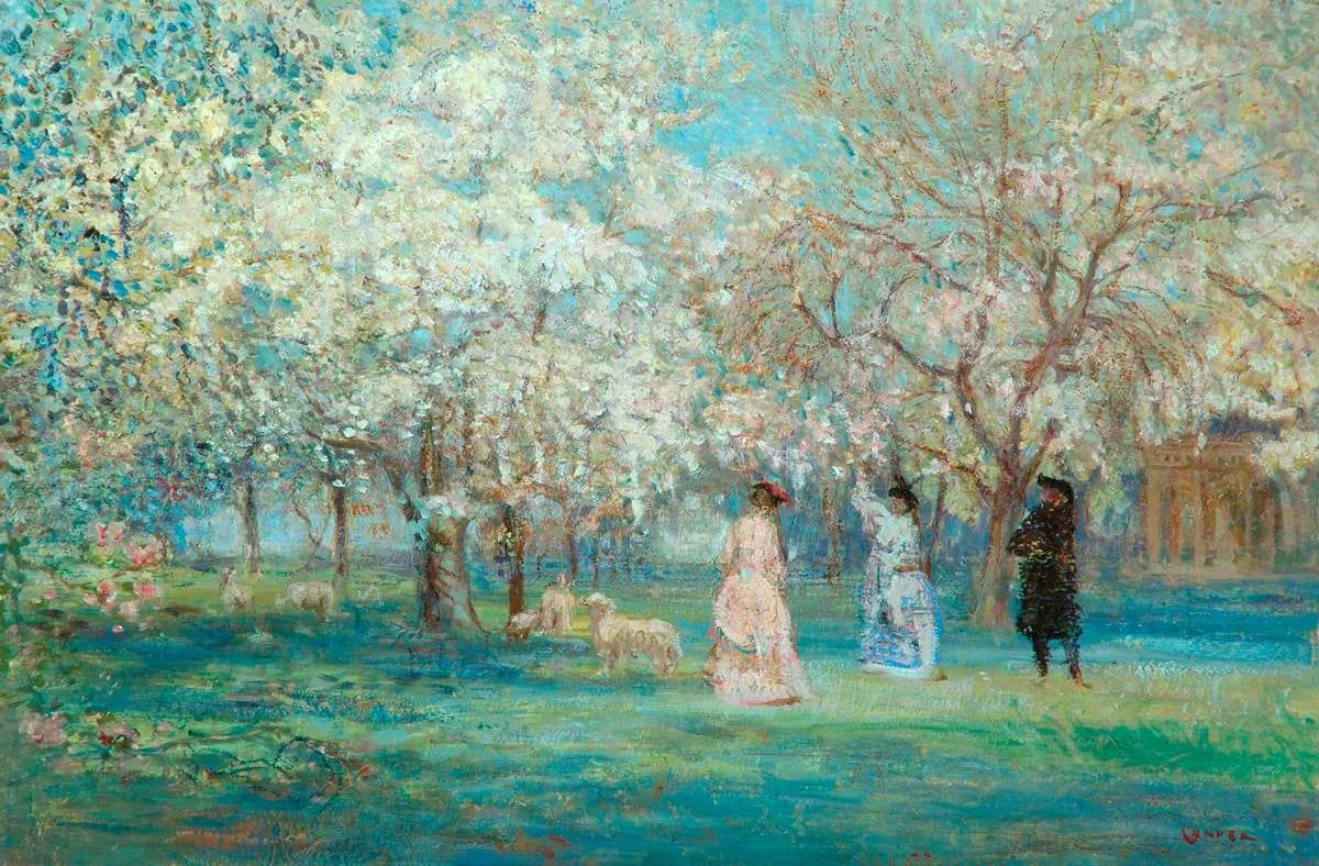 Le verger en fleurs - Charles Conder image 1 reproduction artisanale de tableau