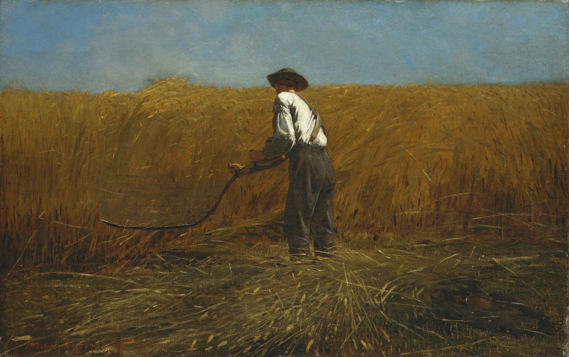 Le vétéran dans un nouveau domaine - Winslow Homer image 1 reproduction artisanale de tableau