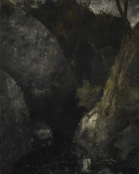 Le vieil arbre dans la gorge - Gustave Courbet image 1 copie peinte à la main à l’huile