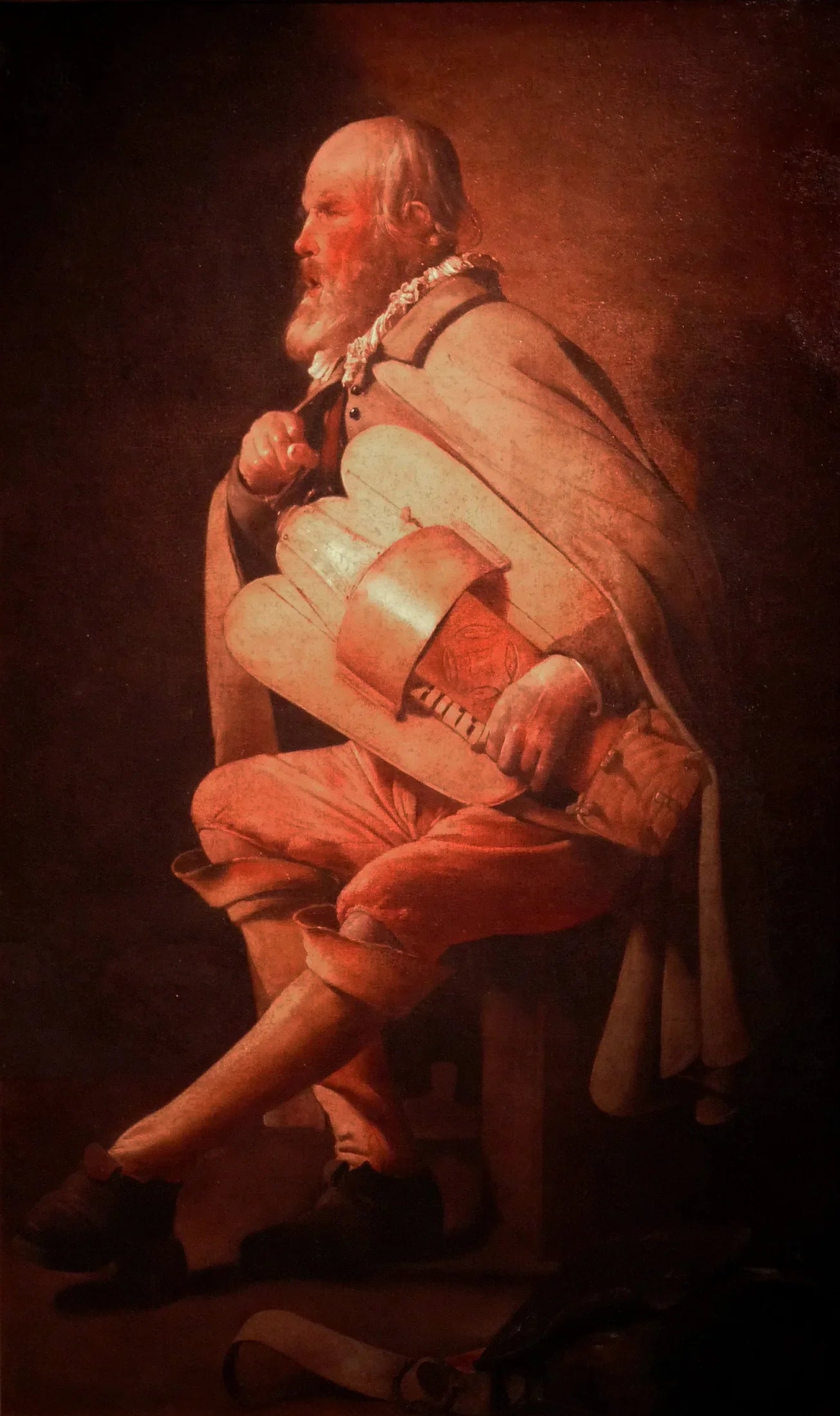 Le Vieilleur - Georges de La Tour image 1 reproduction artisanale de tableau