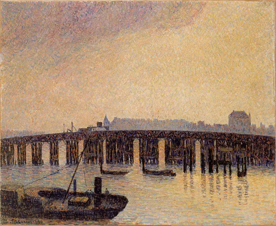 Le Vieux Pont de Chelsea, Londres - Camille Pissarro