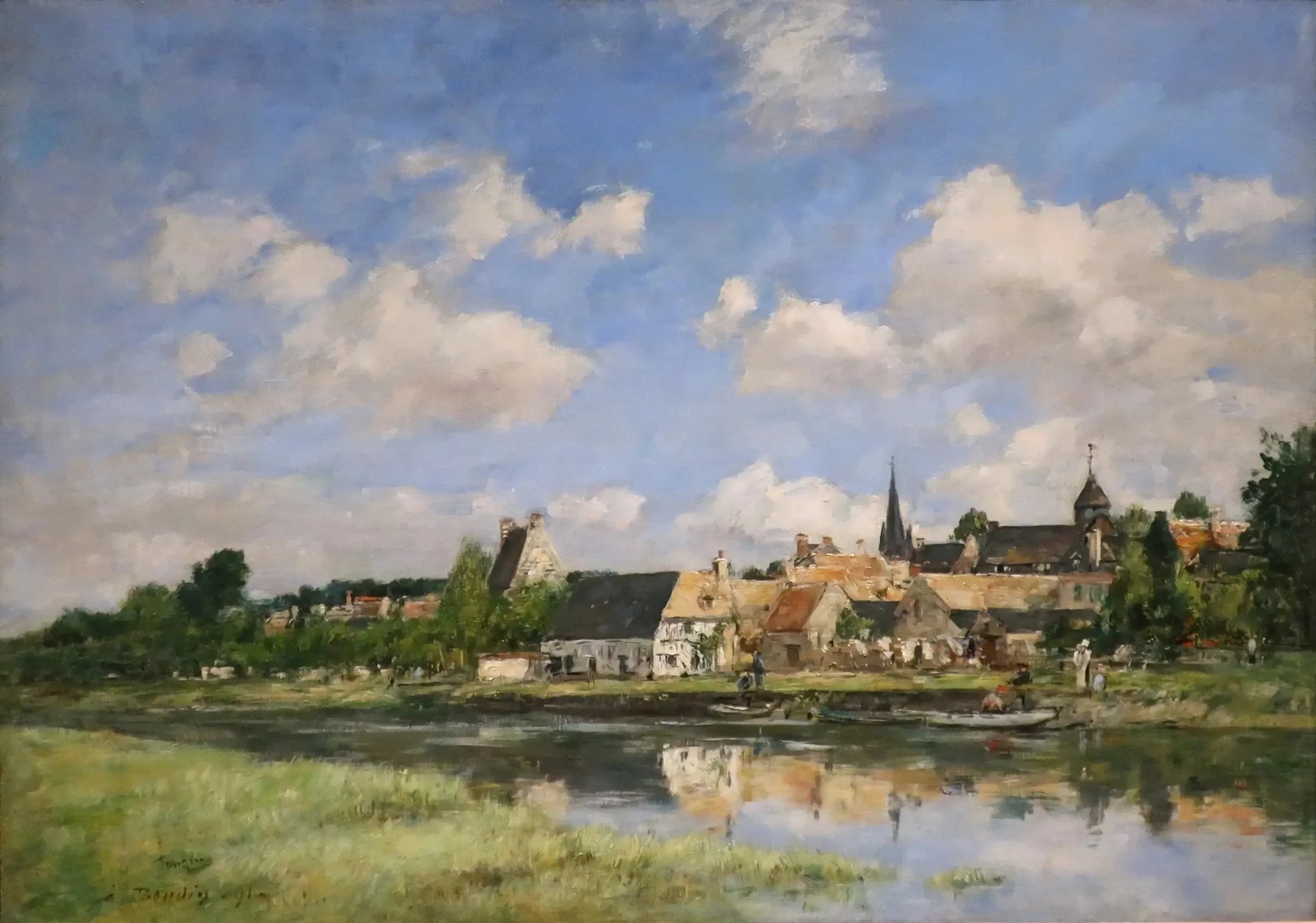 Le vieux port de Touques - Eugène Boudin image 1 tableau peint à l’huile sur toile