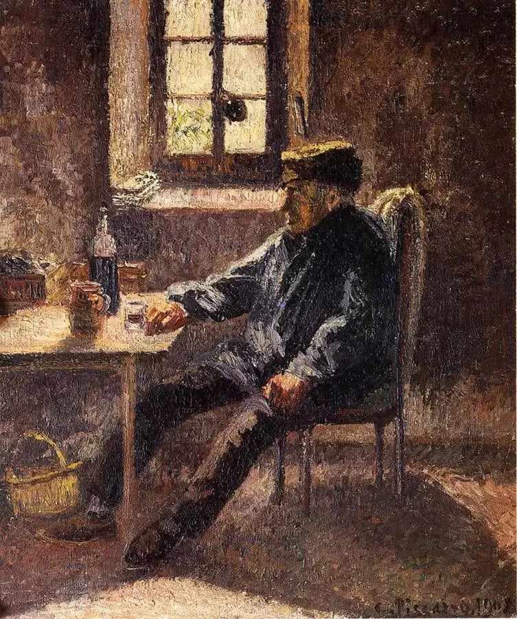 Le Vieux Vigneron, Moret - Camille Pissarro image 1 reproduction de peinture à l’huile