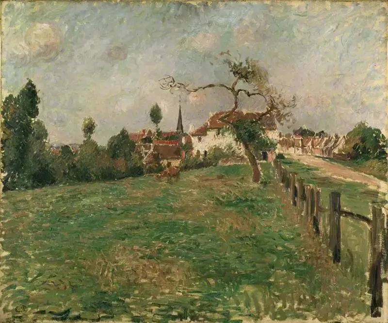 Le village d'Éragny - Camille Pissarro image 1 reproduction de peinture à l’huile